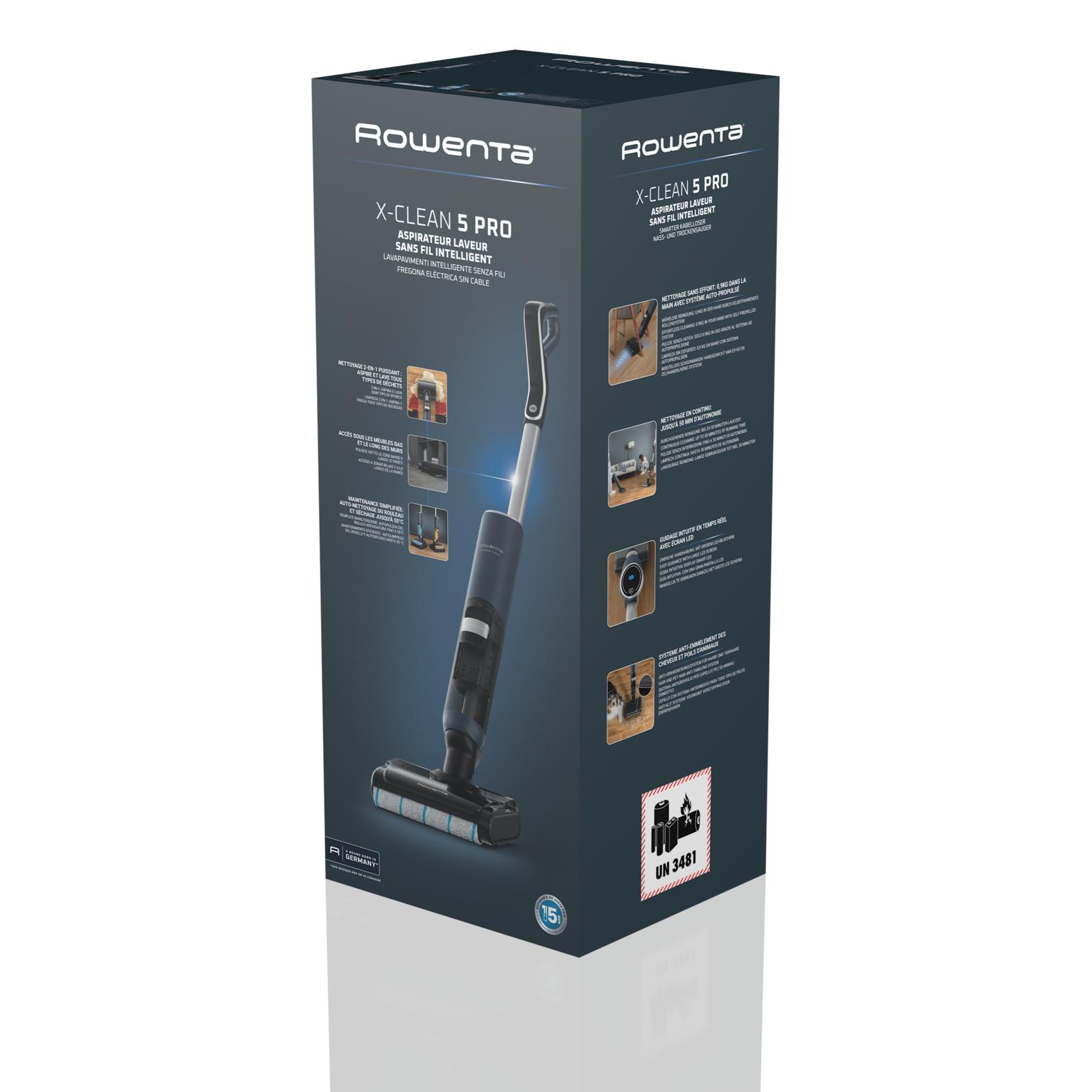 Voir la diapositive 7 : ROWENTA Aspirateur balai nettoyeur GZ5436E0 XC5 - Noir