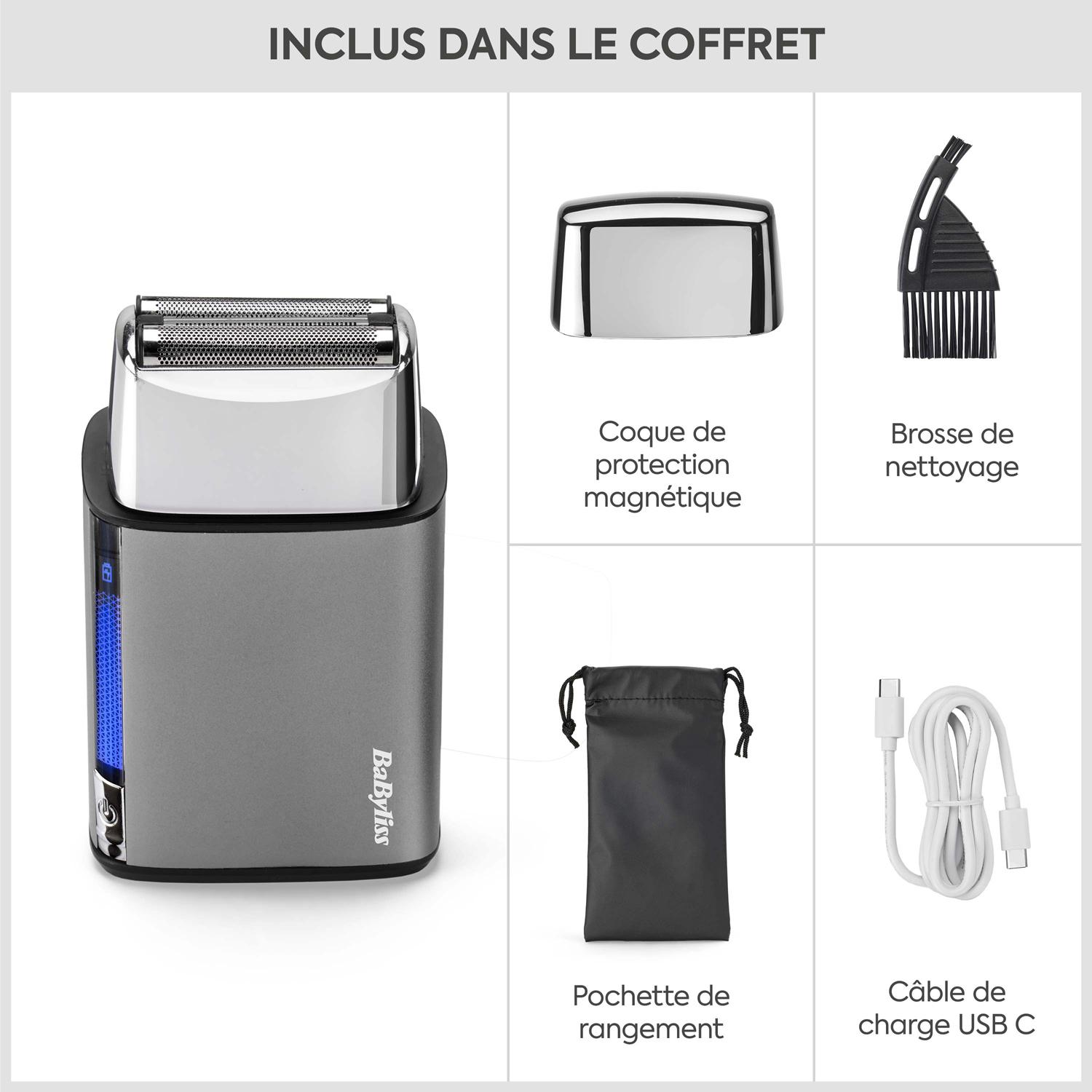 Voir la diapositive 13 : BABYLISS Rasoir électrique FS996DE - Gris