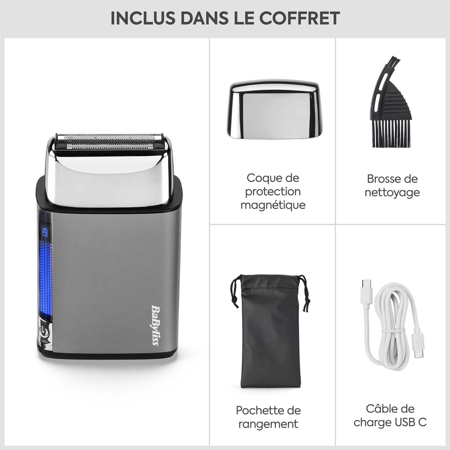 Voir la diapositive 13 : BABYLISS Rasoir électrique FS996SE - Gris