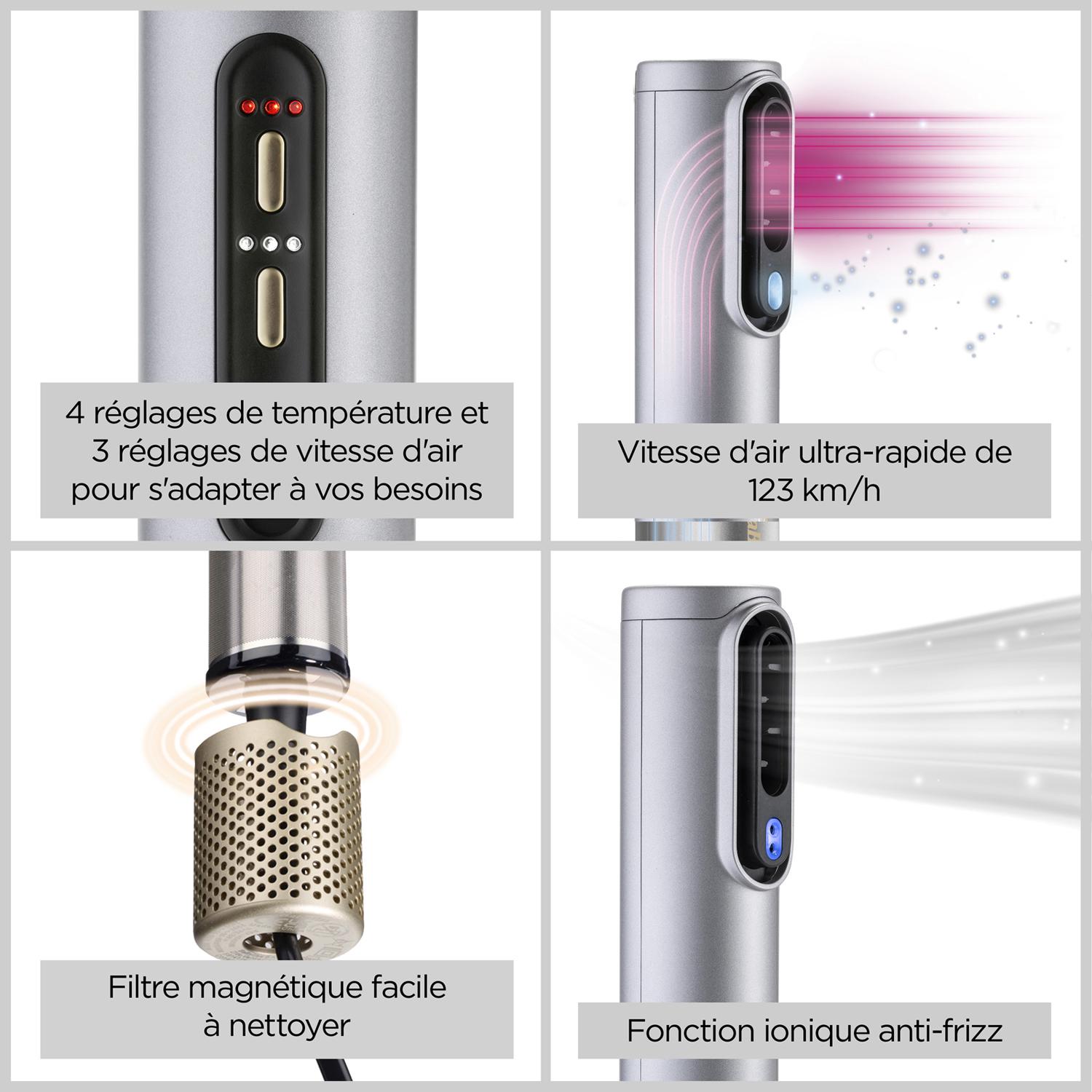 Voir la diapositive 5 : BABYLISS Sèche cheveux AS6554E - Gris