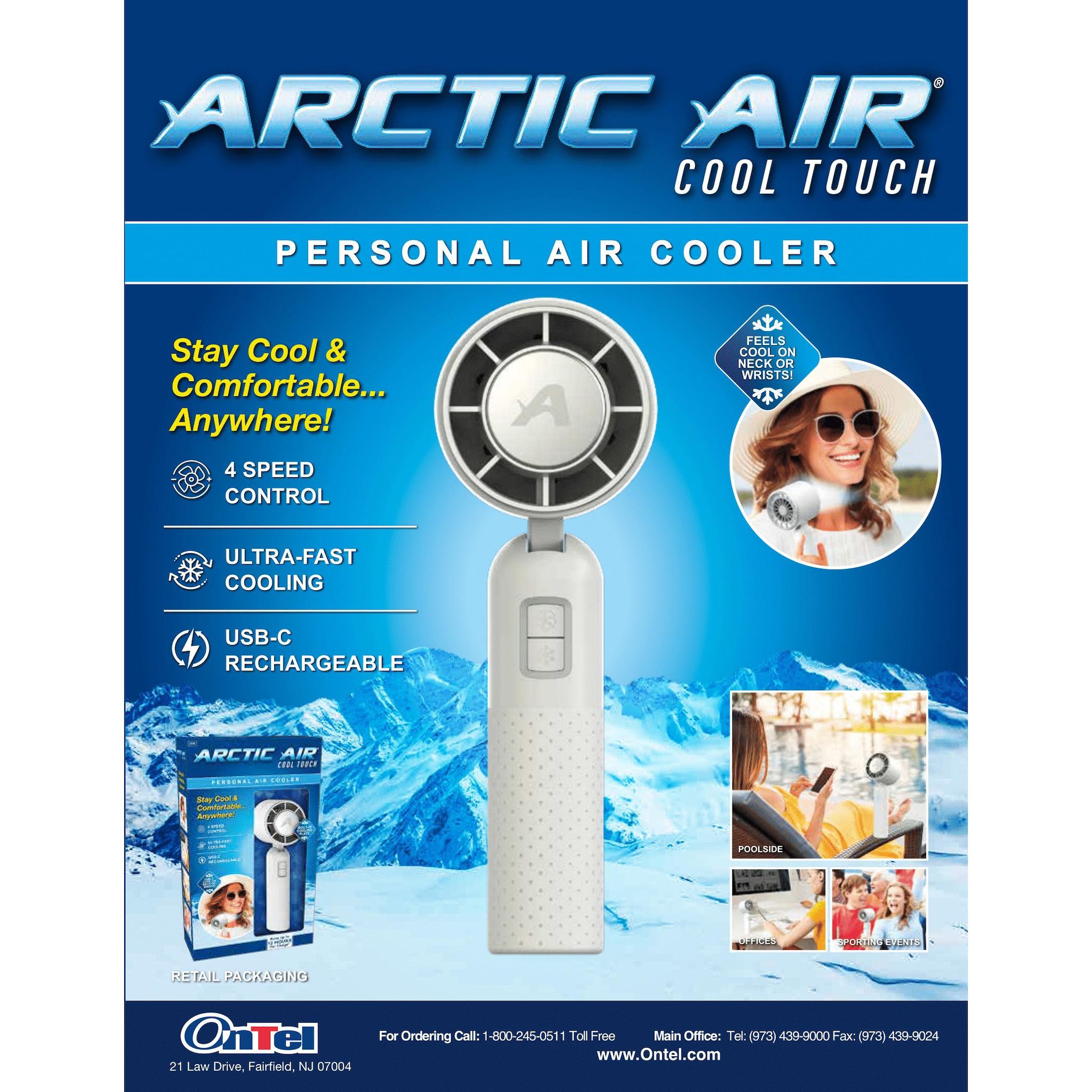 ARCTIC CUBE Ventilateur COOL TOUCH - Blanc