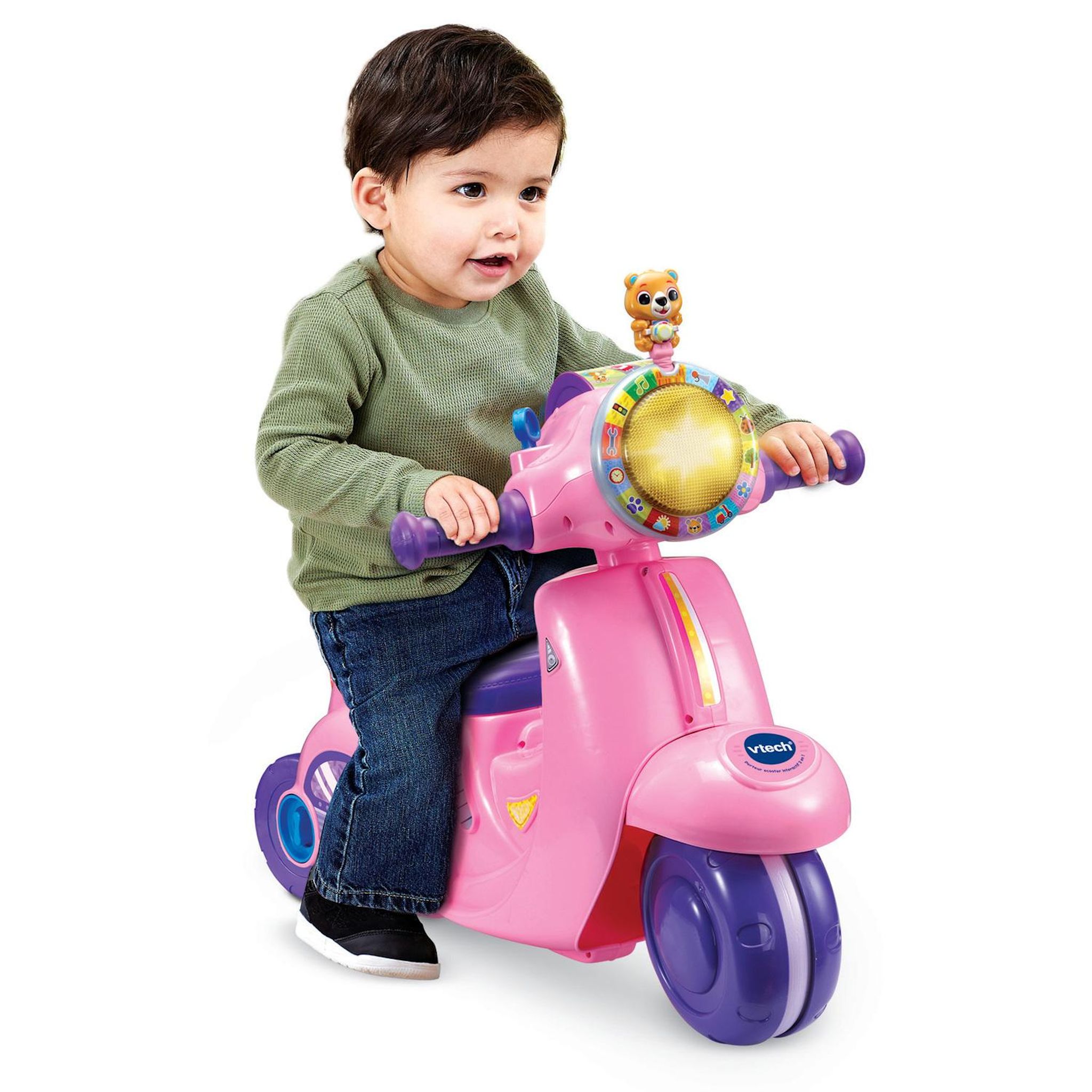 Voir la diapositive 3 : VTECH Porteur Scooter Interactif 3 en 1 - Rose