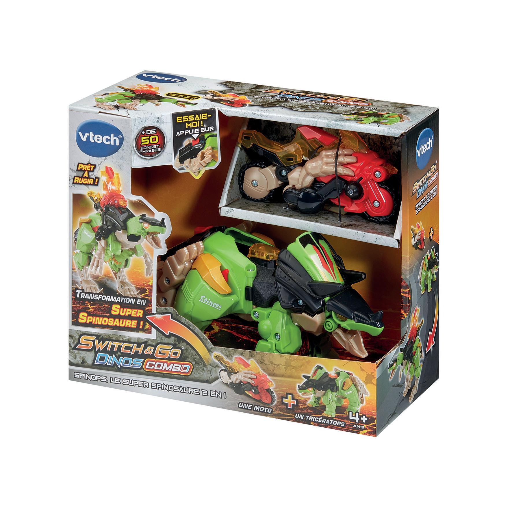 Voir la diapositive 3 : VTECH Switch & Go Dinos Combo Spinops , le super spinosaure 2 en 1