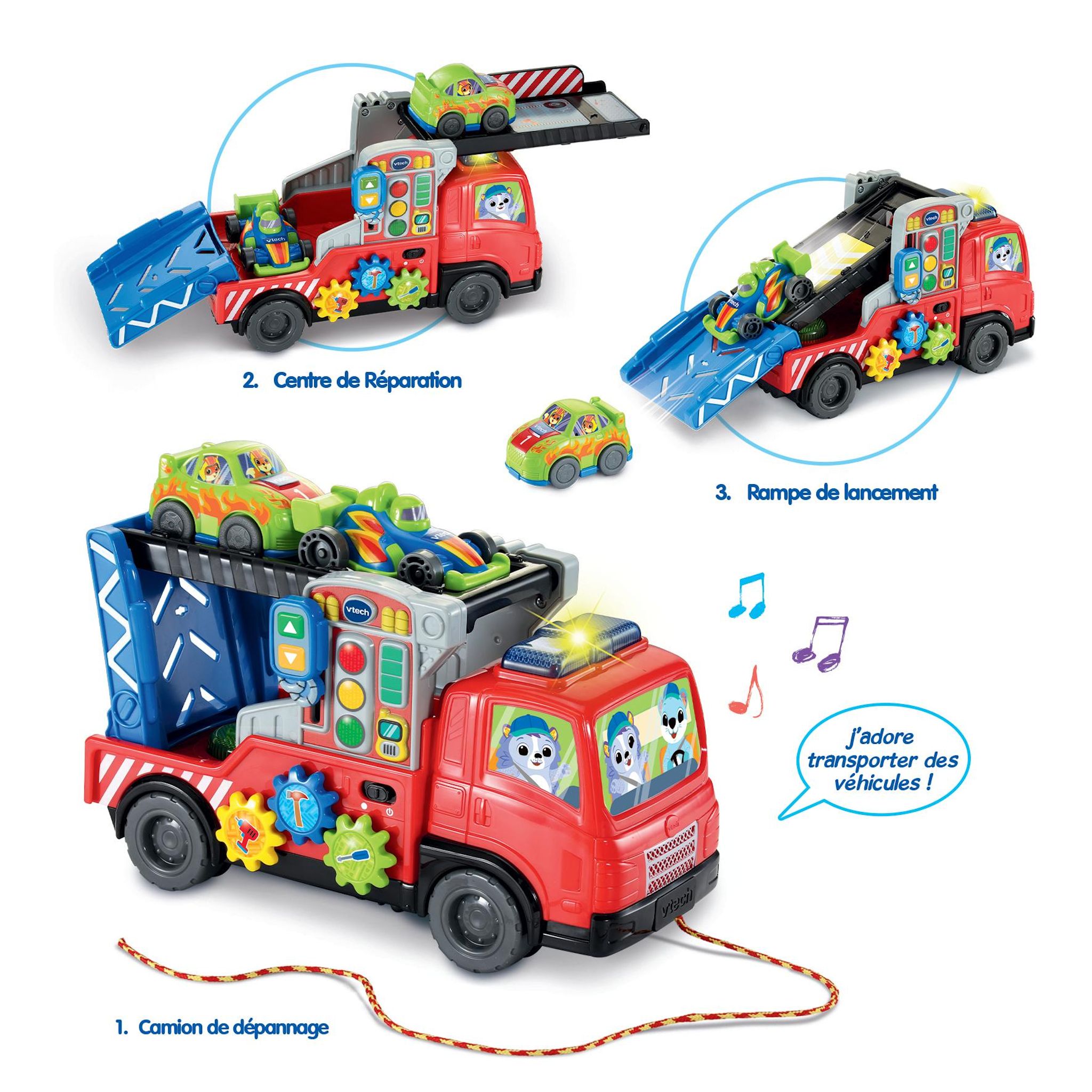 Voir la diapositive 4 : VTECH Super camion dépannage interactif