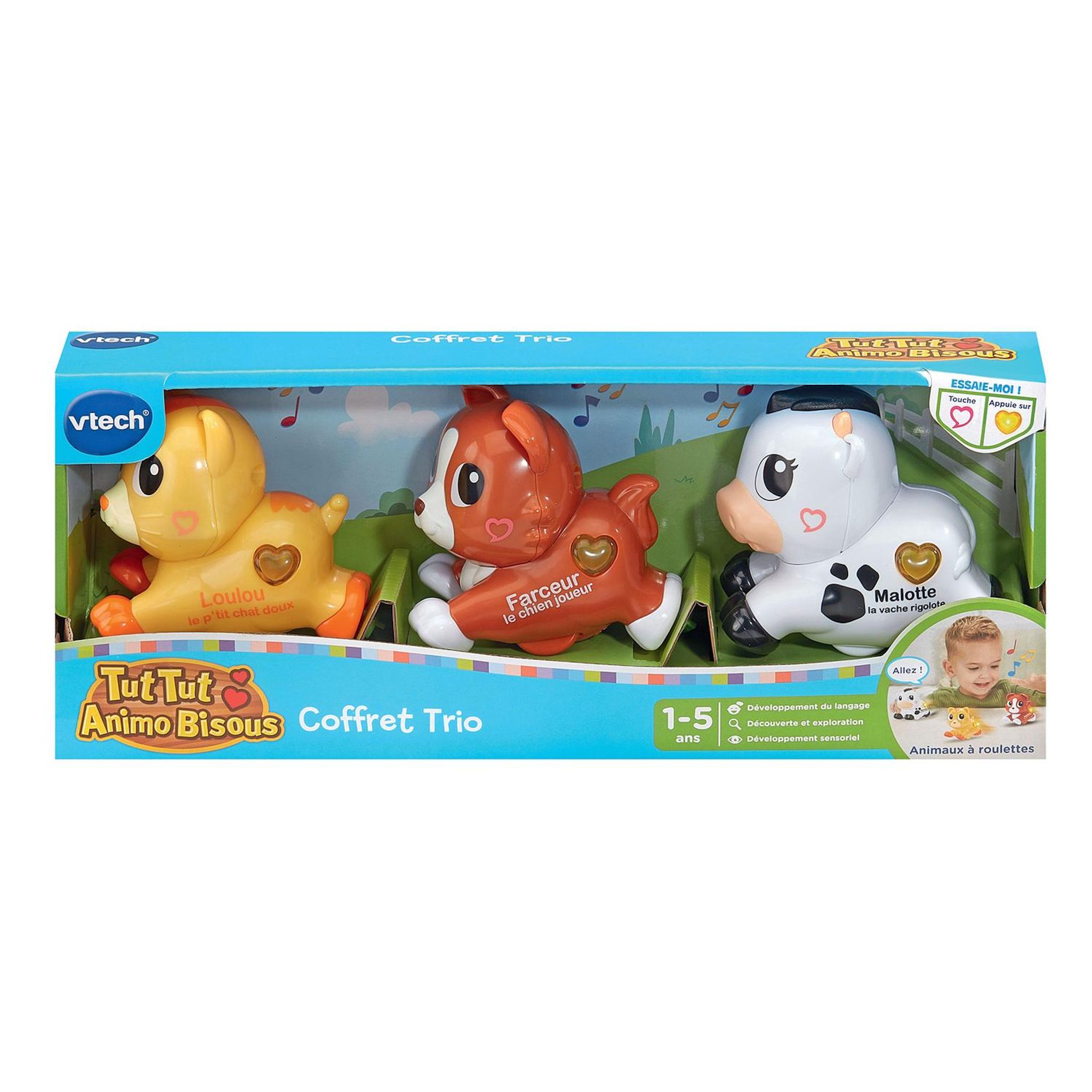 Voir la diapositive 3 : VTECH Coffret Trio Tut Tut Animaux Bisous