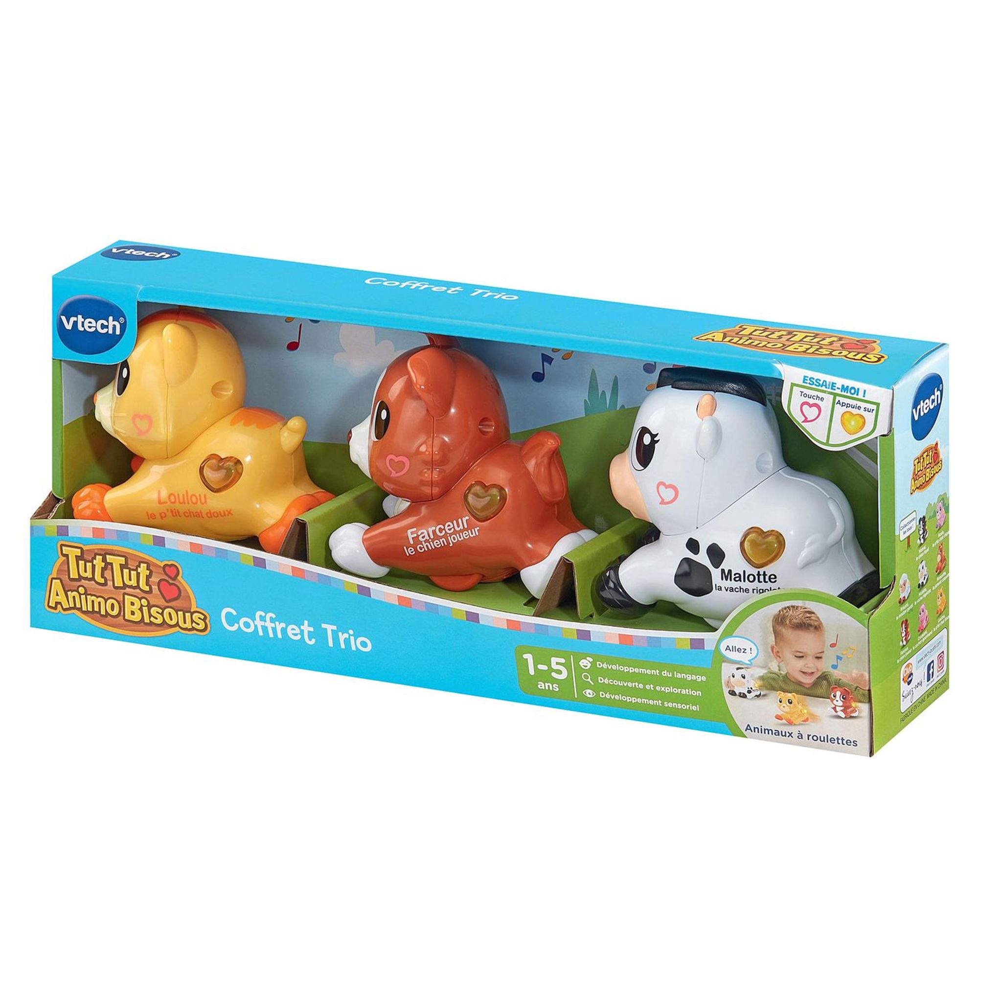 Voir la diapositive 4 : VTECH Coffret Trio Tut Tut Animaux Bisous