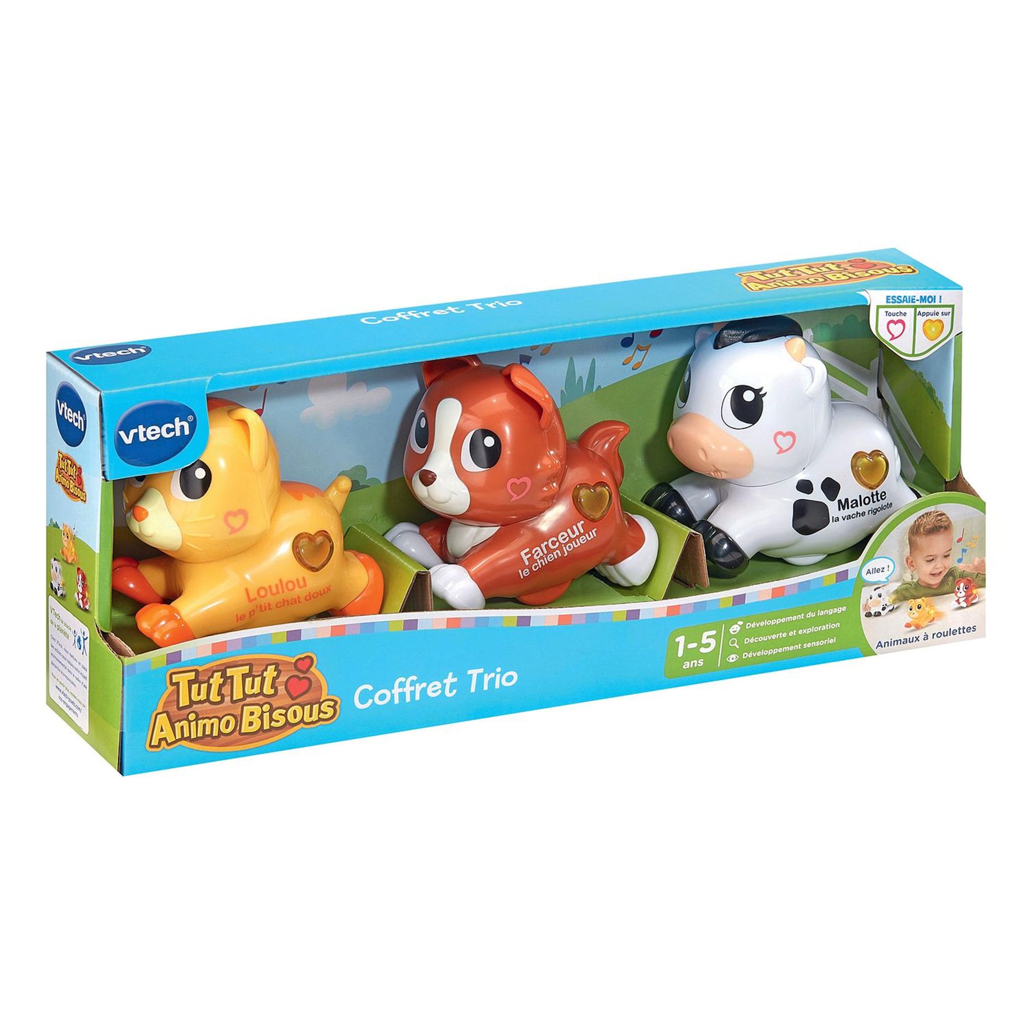 Voir la diapositive 5 : VTECH Coffret Trio Tut Tut Animaux Bisous