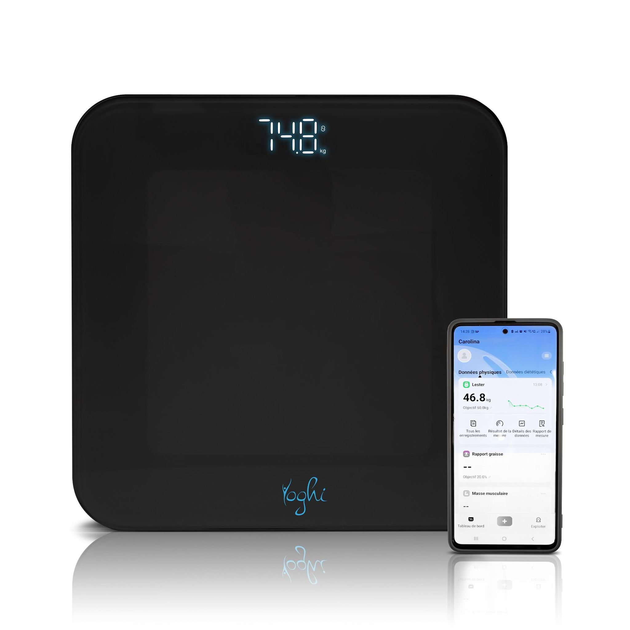 YOGHI Pèse personne I FIT 2 - Noir