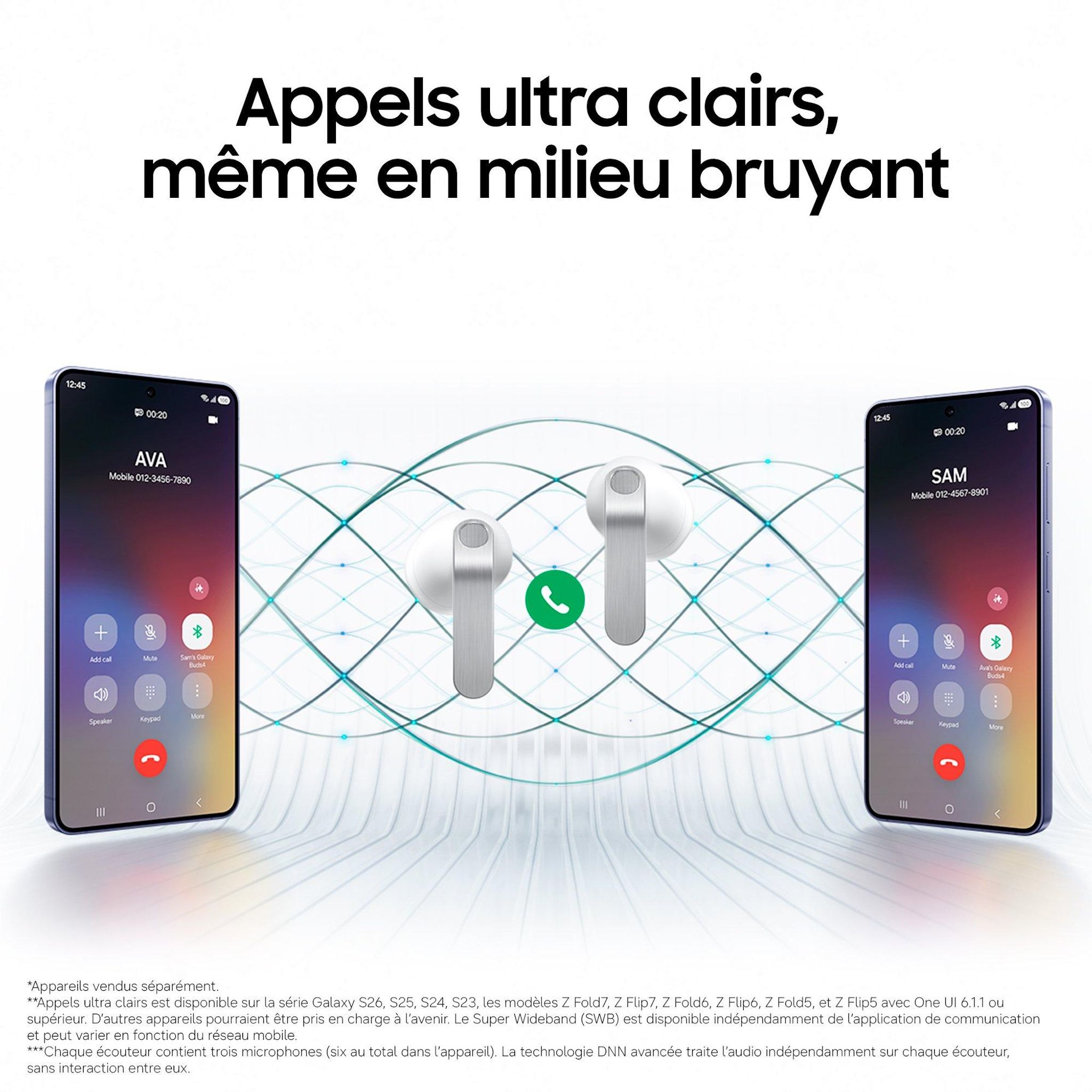 Voir la diapositive 5 : SAMSUNG Écouteurs Buds 4 - Blanc