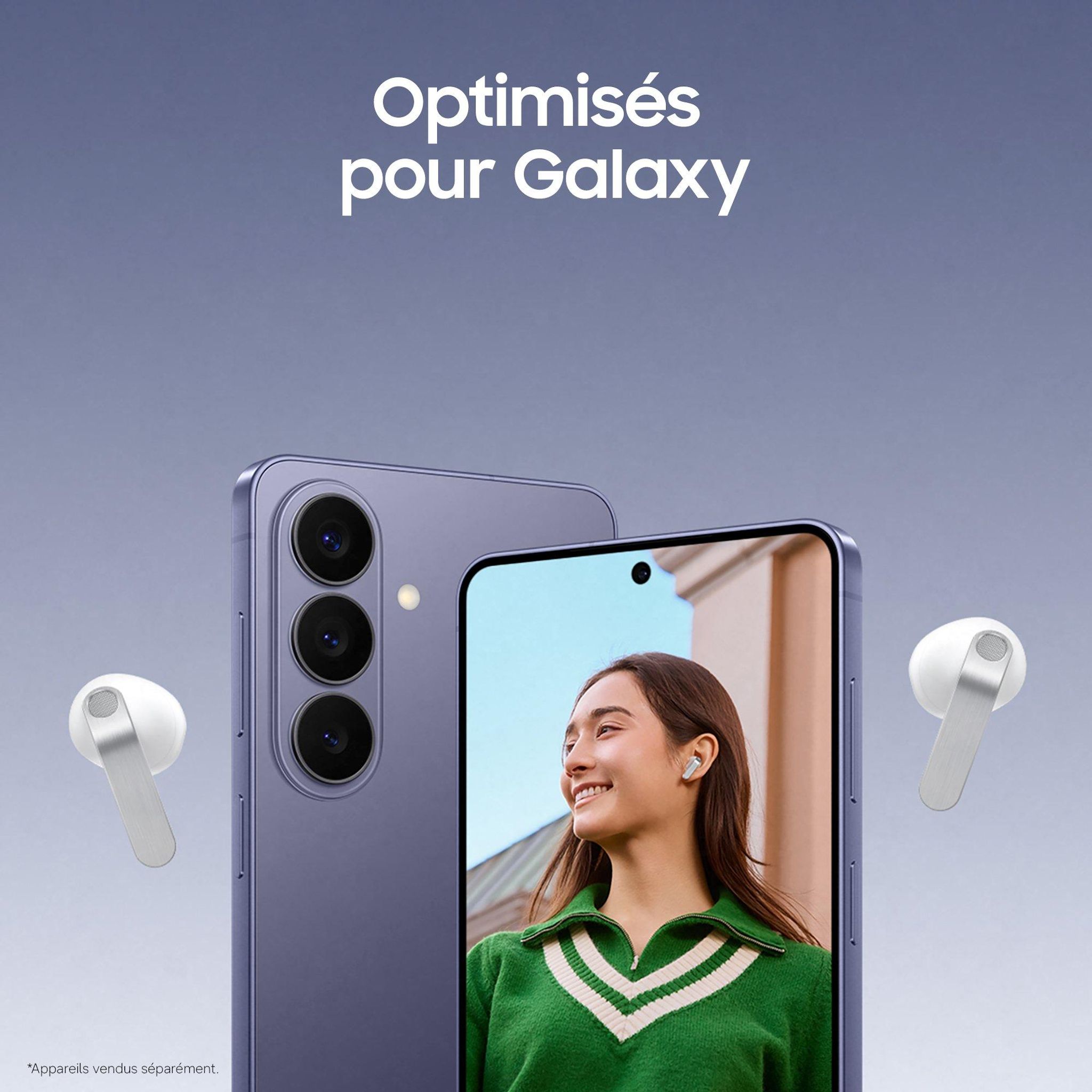 Voir la diapositive 7 : SAMSUNG Écouteurs Buds 4 - Blanc