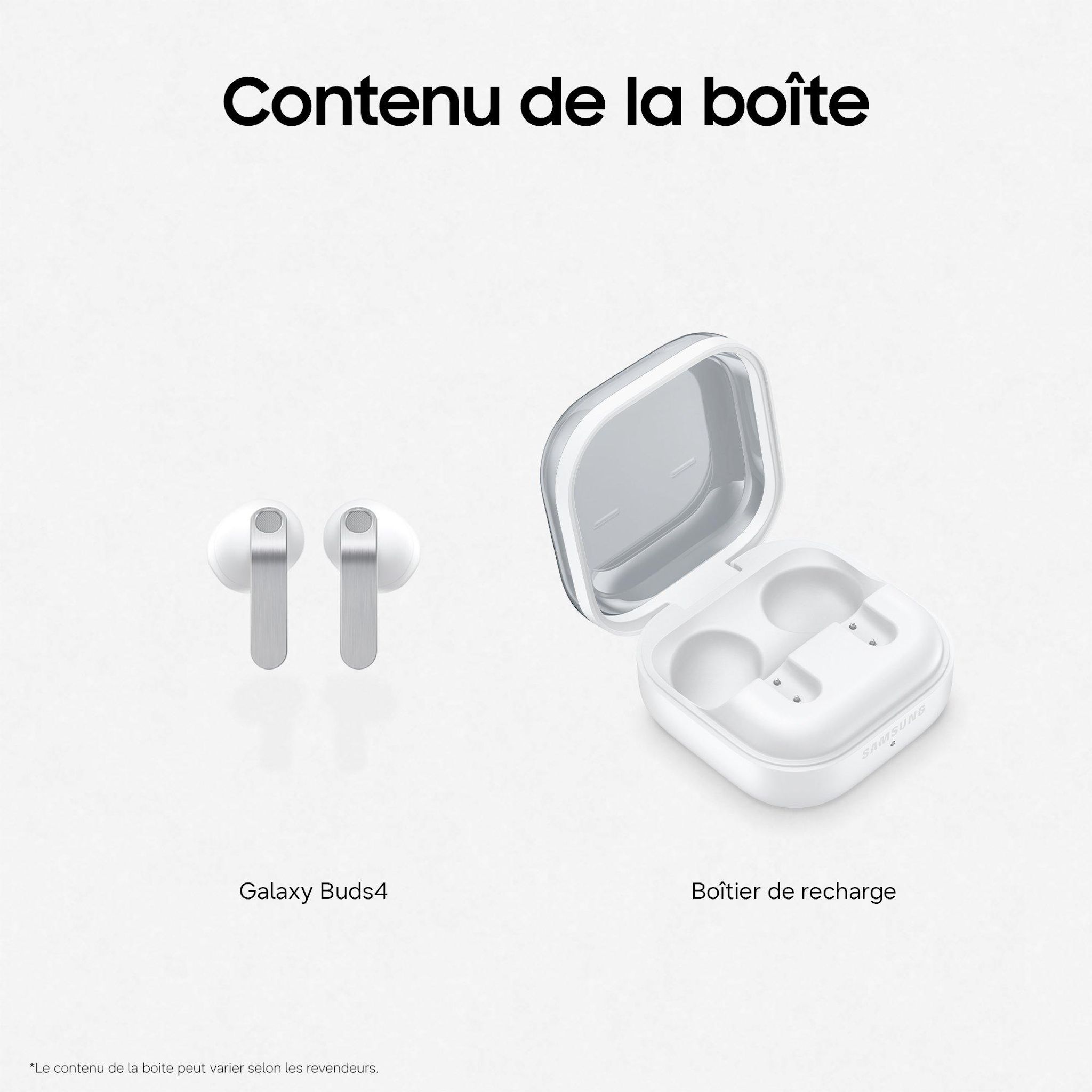 Voir la diapositive 8 : SAMSUNG Écouteurs Buds 4 - Blanc