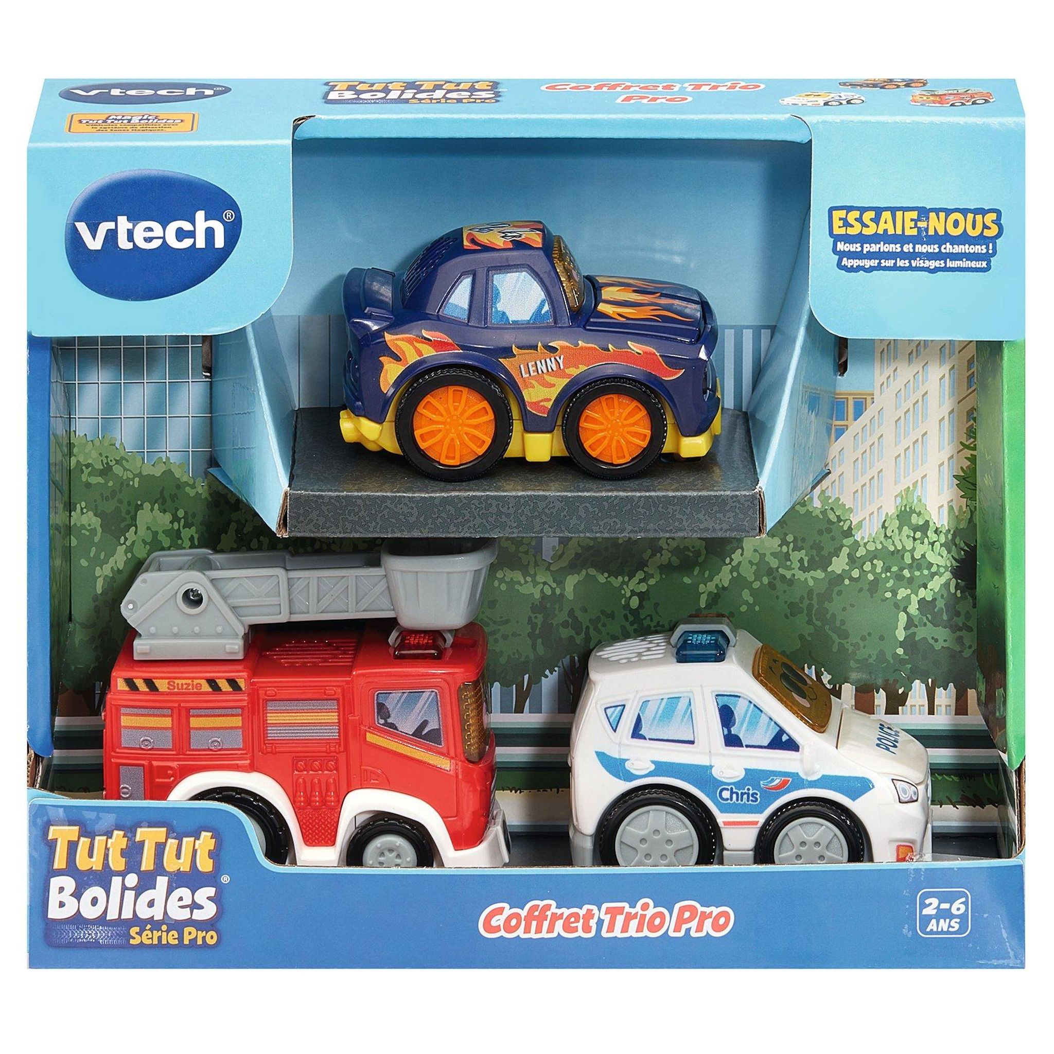Voir la diapositive 2 : VTECH Coffret Trio Serie Pro Tut Tut Bolides