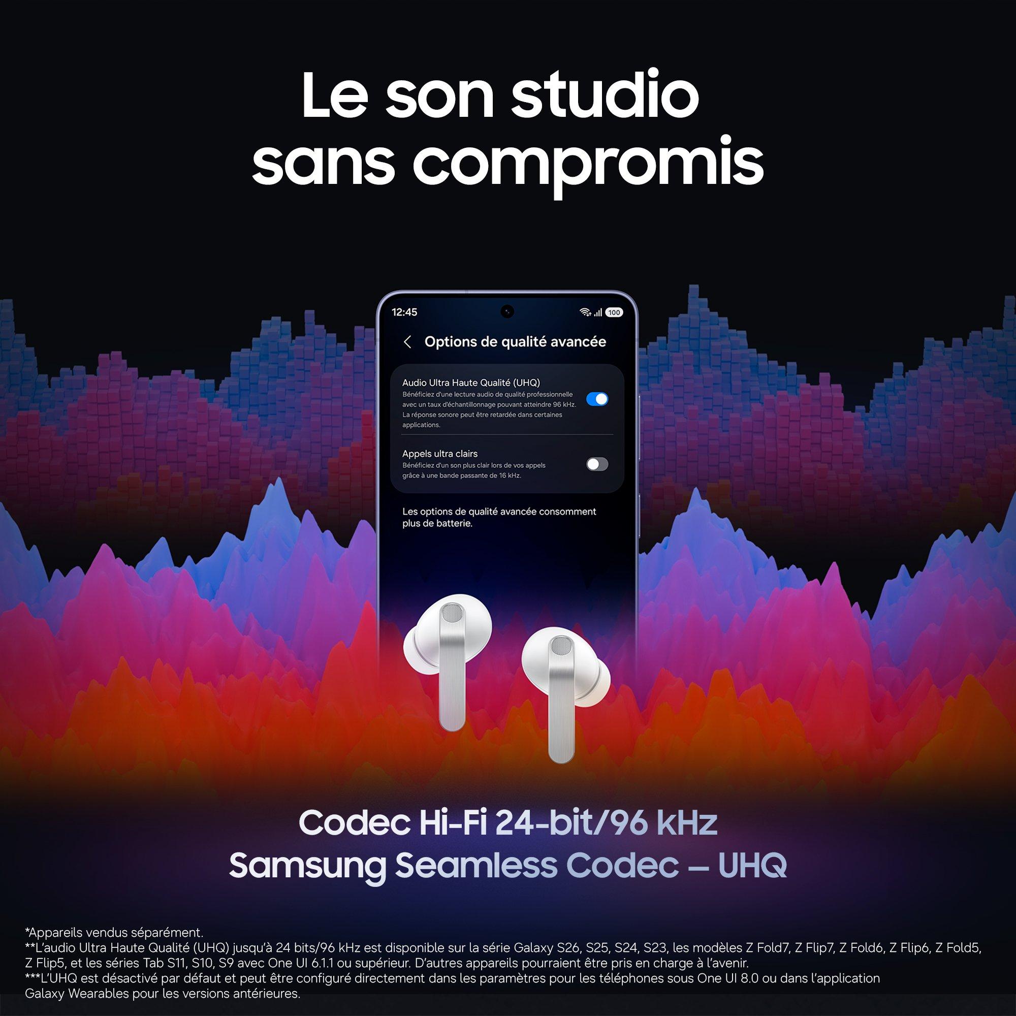 Voir la diapositive 4 : SAMSUNG Écouteurs Buds 4 Pro - Noir