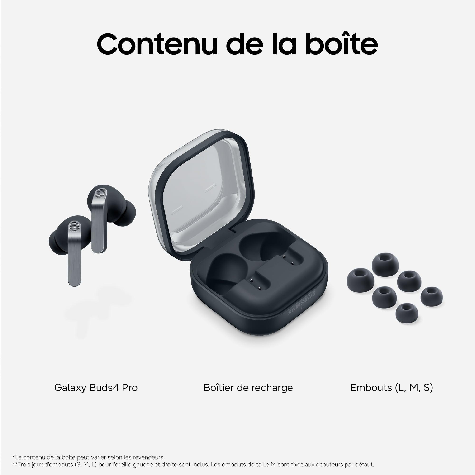 Voir la diapositive 8 : SAMSUNG Écouteurs Buds 4 Pro - Noir