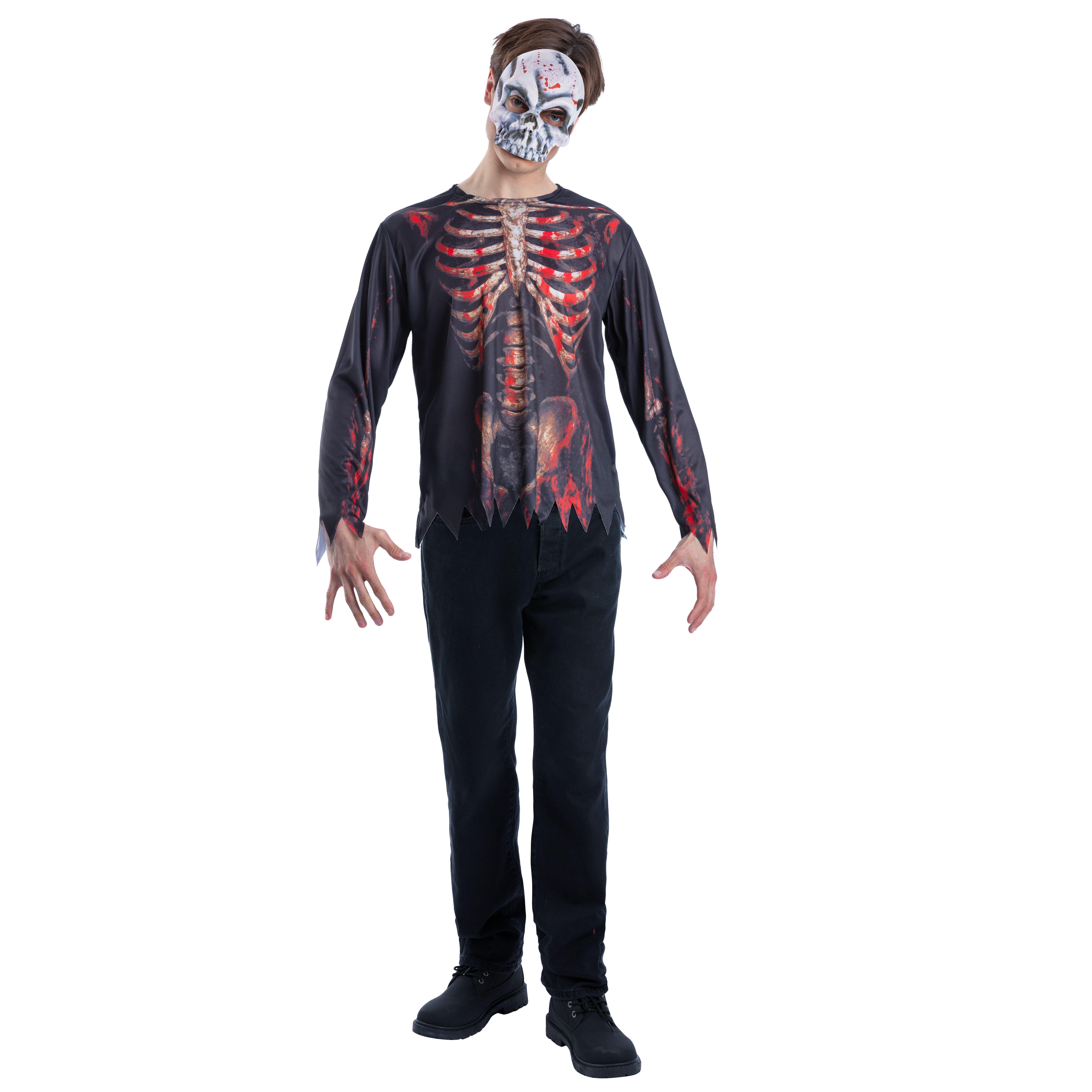 RUBIES Kit de Déguisement Top + Masque Squelette Adulte