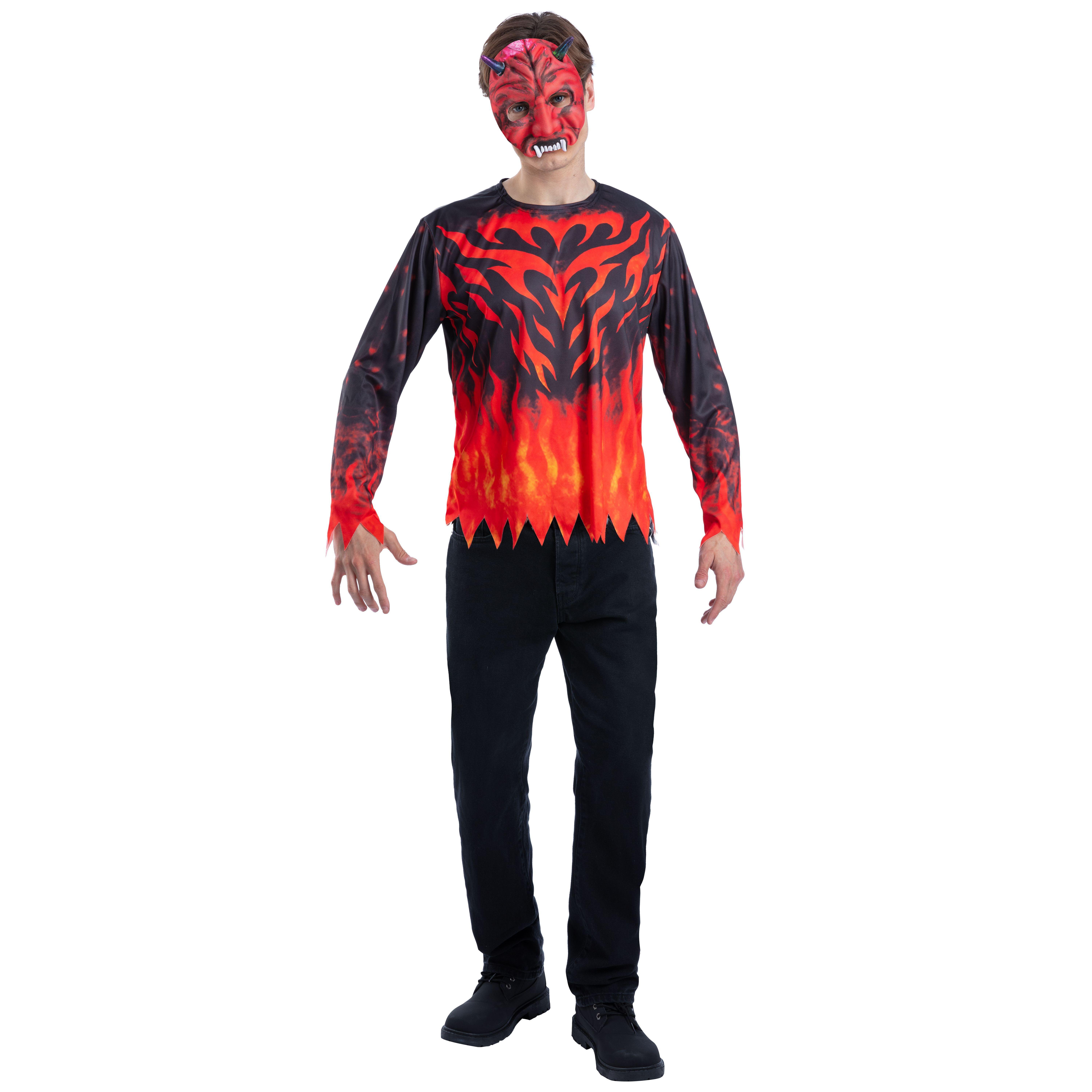 RUBIES Kit de Déguisement Top + Masque Diable Adulte