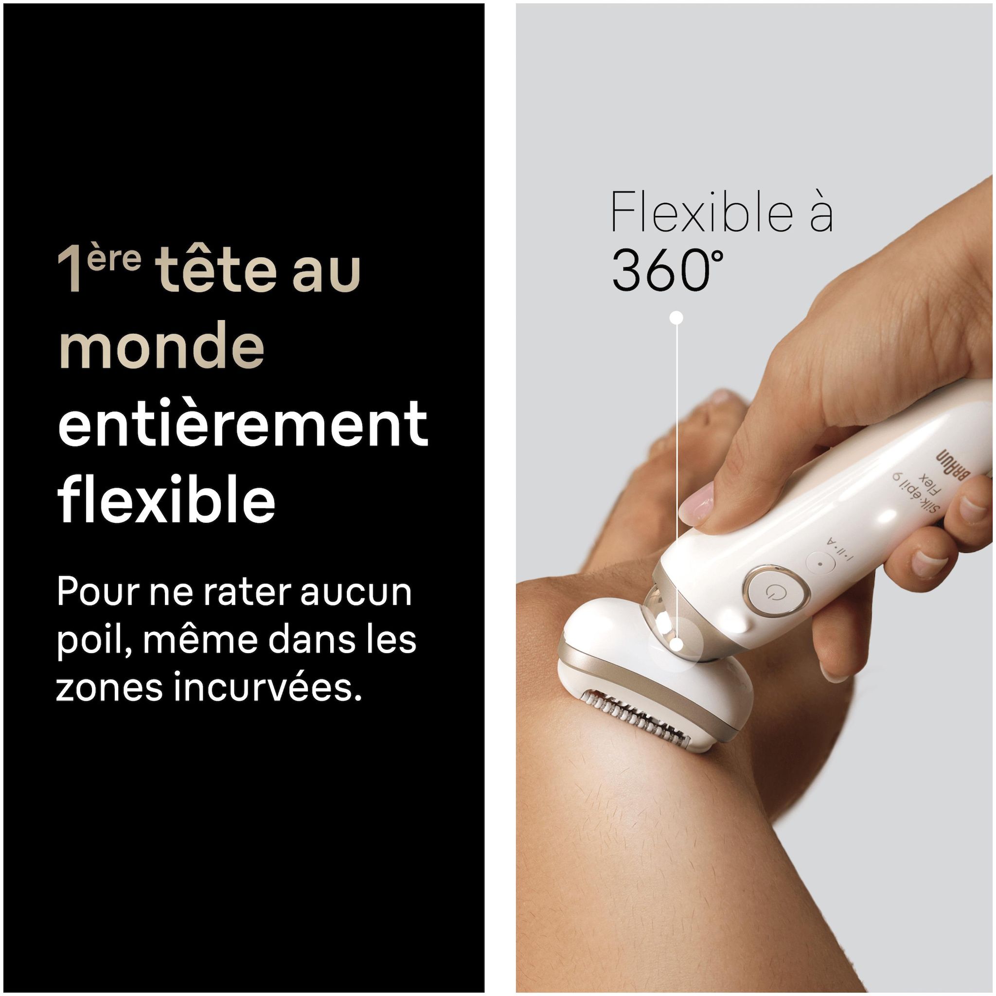 Voir la diapositive 3 : BRAUN Épilateur SES9-011 3D - Blanc