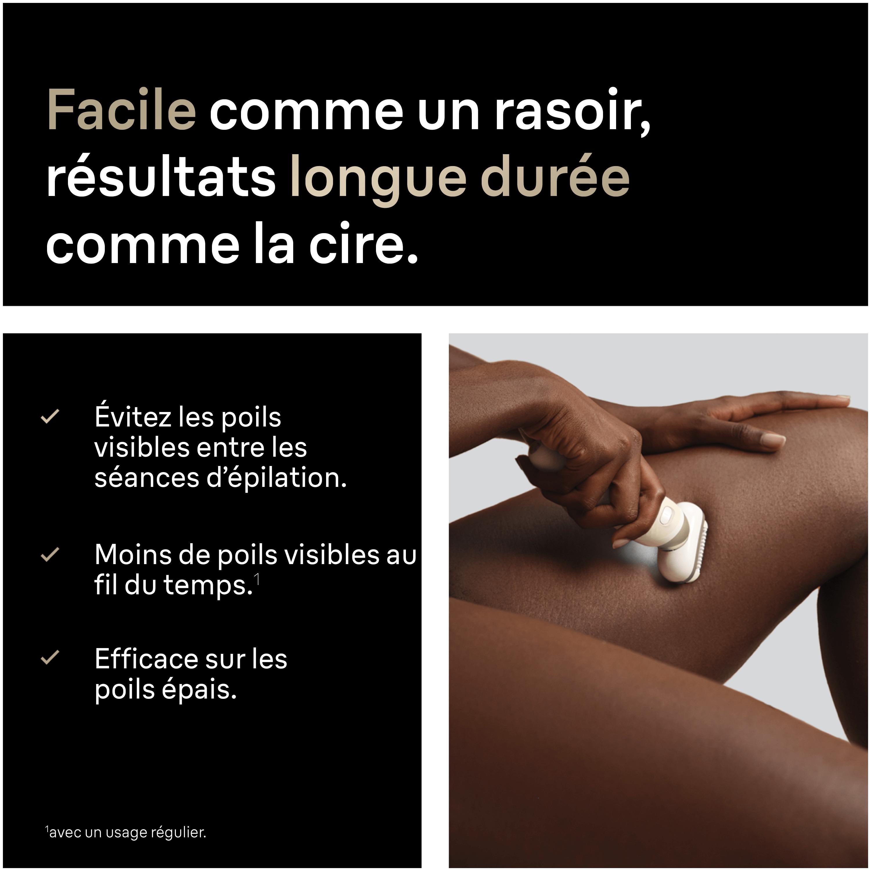 Voir la diapositive 4 : BRAUN Épilateur SES9-011 3D - Blanc
