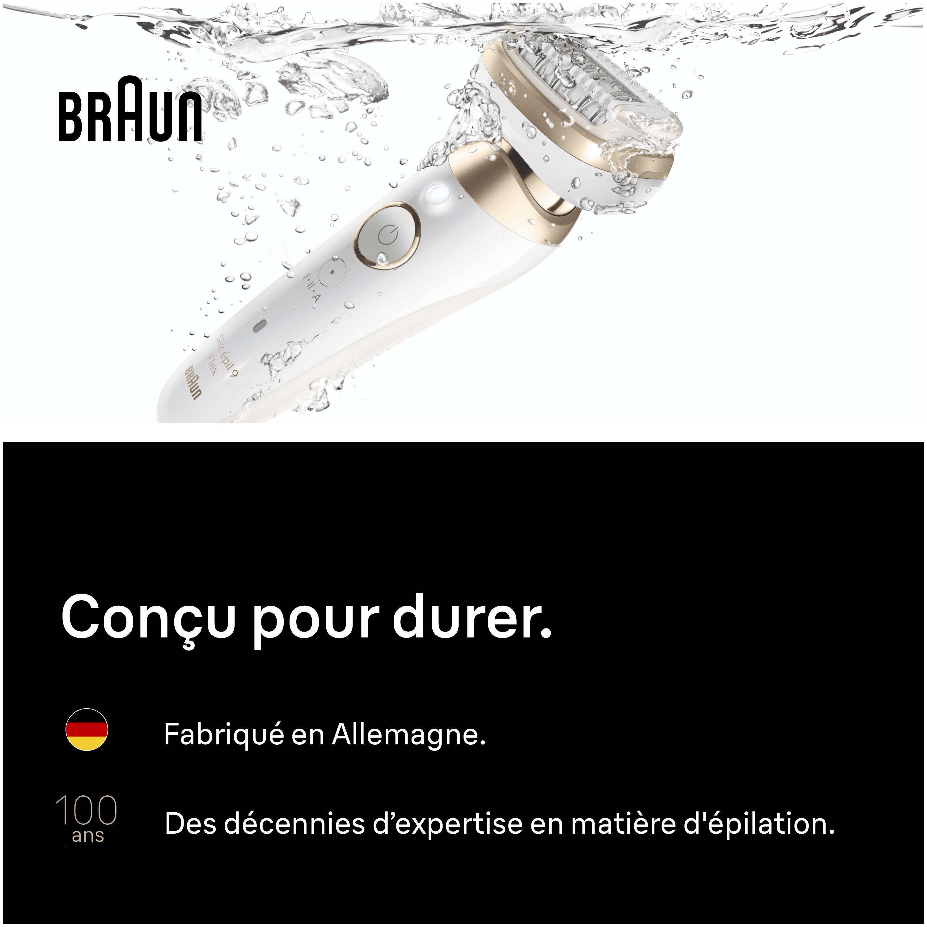 Voir la diapositive 6 : BRAUN Épilateur SES9-011 3D - Blanc