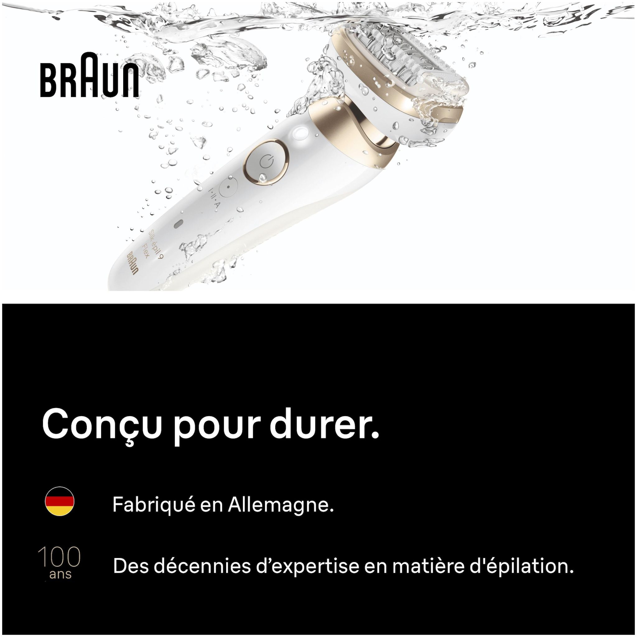 Voir la diapositive 6 : BRAUN Épilateur SES9-011 3D - Blanc