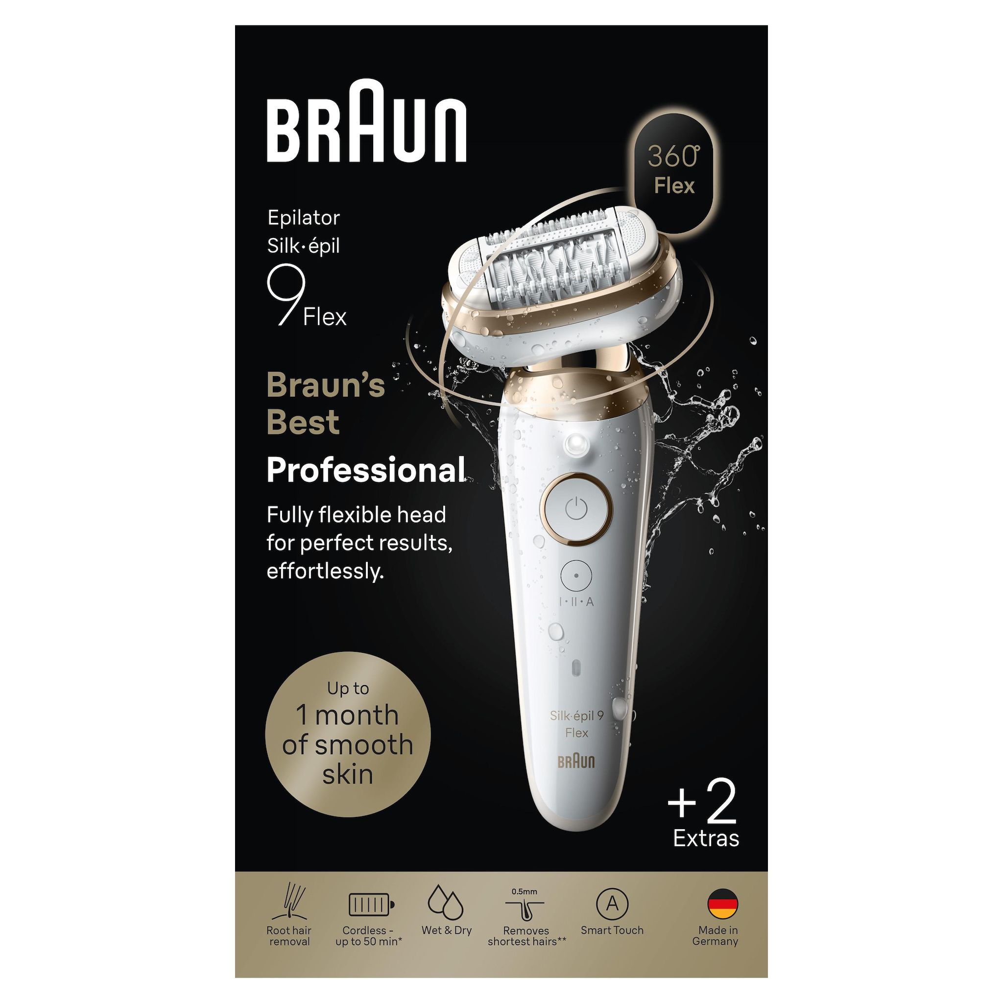 Voir la diapositive 8 : BRAUN Épilateur SES9-011 3D - Blanc