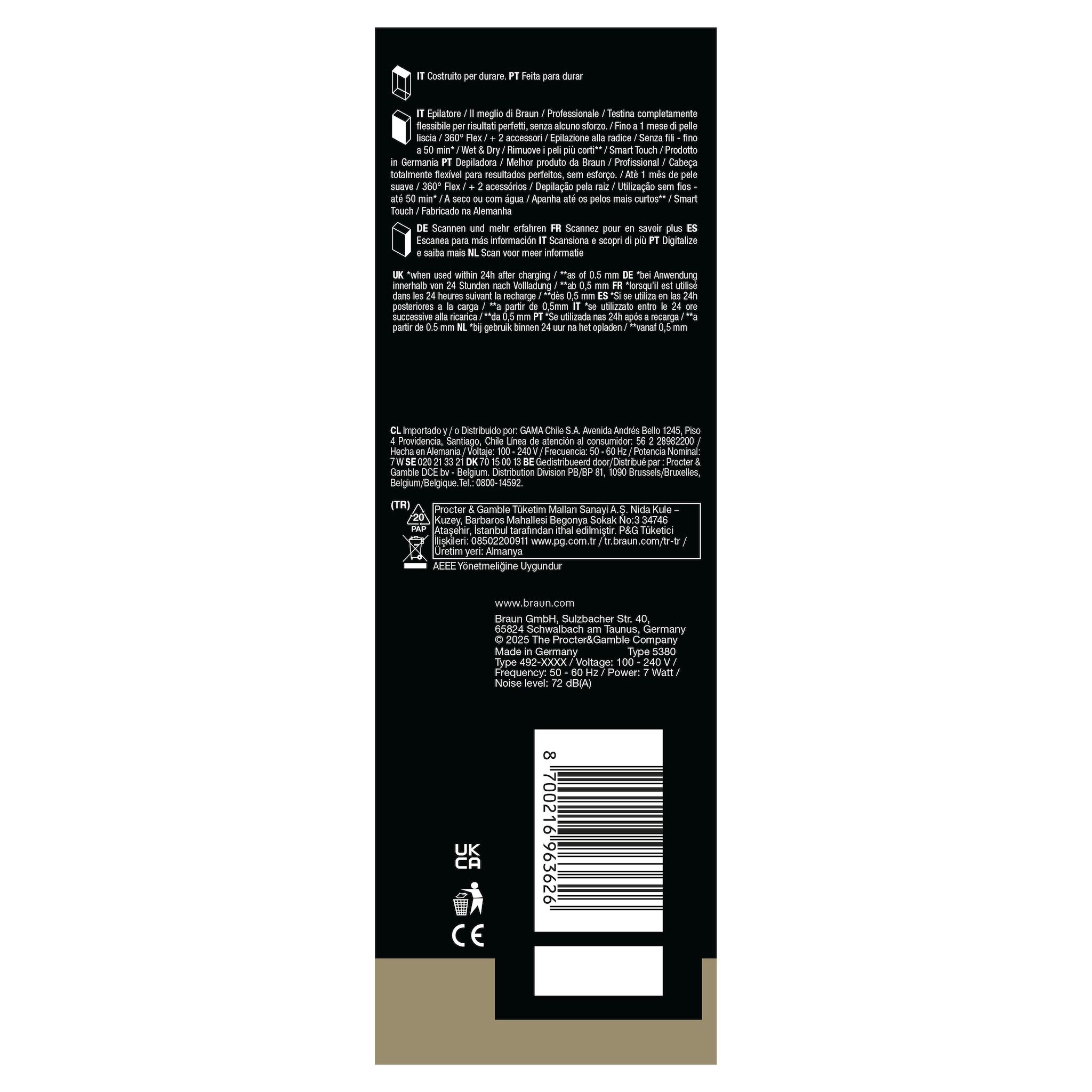 Voir la diapositive 10 : BRAUN Épilateur SES9-011 3D - Blanc