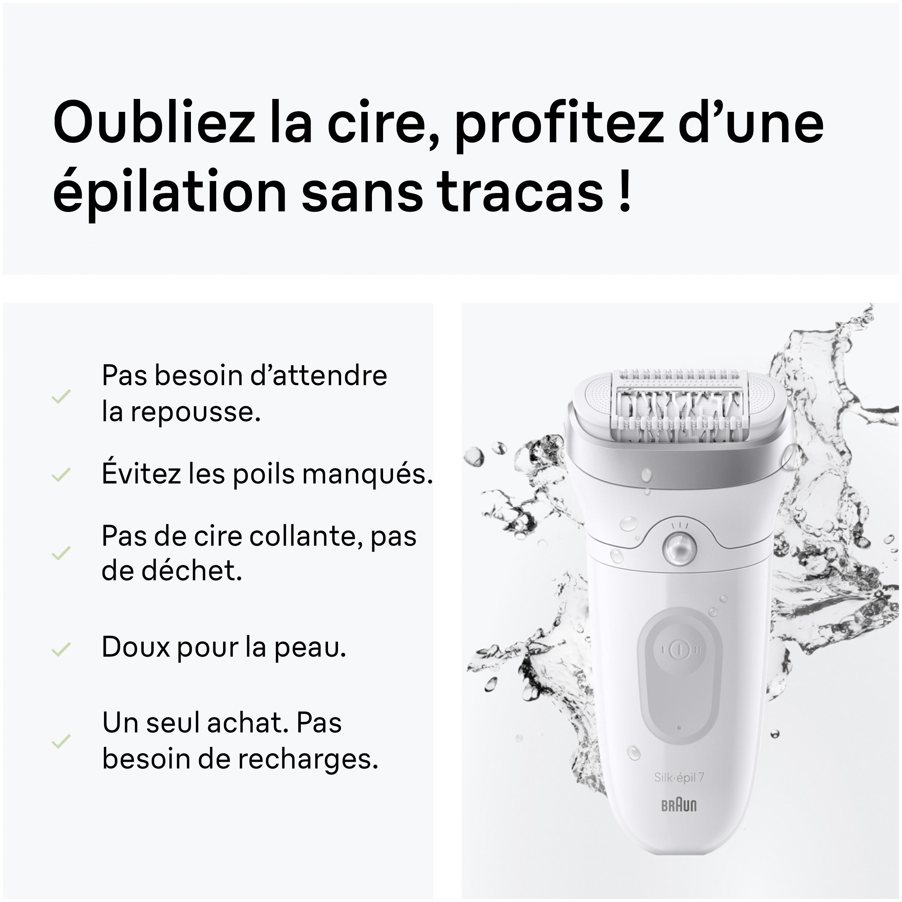 Voir la diapositive 5 : BRAUN Épilateur SE7-011 - Blanc