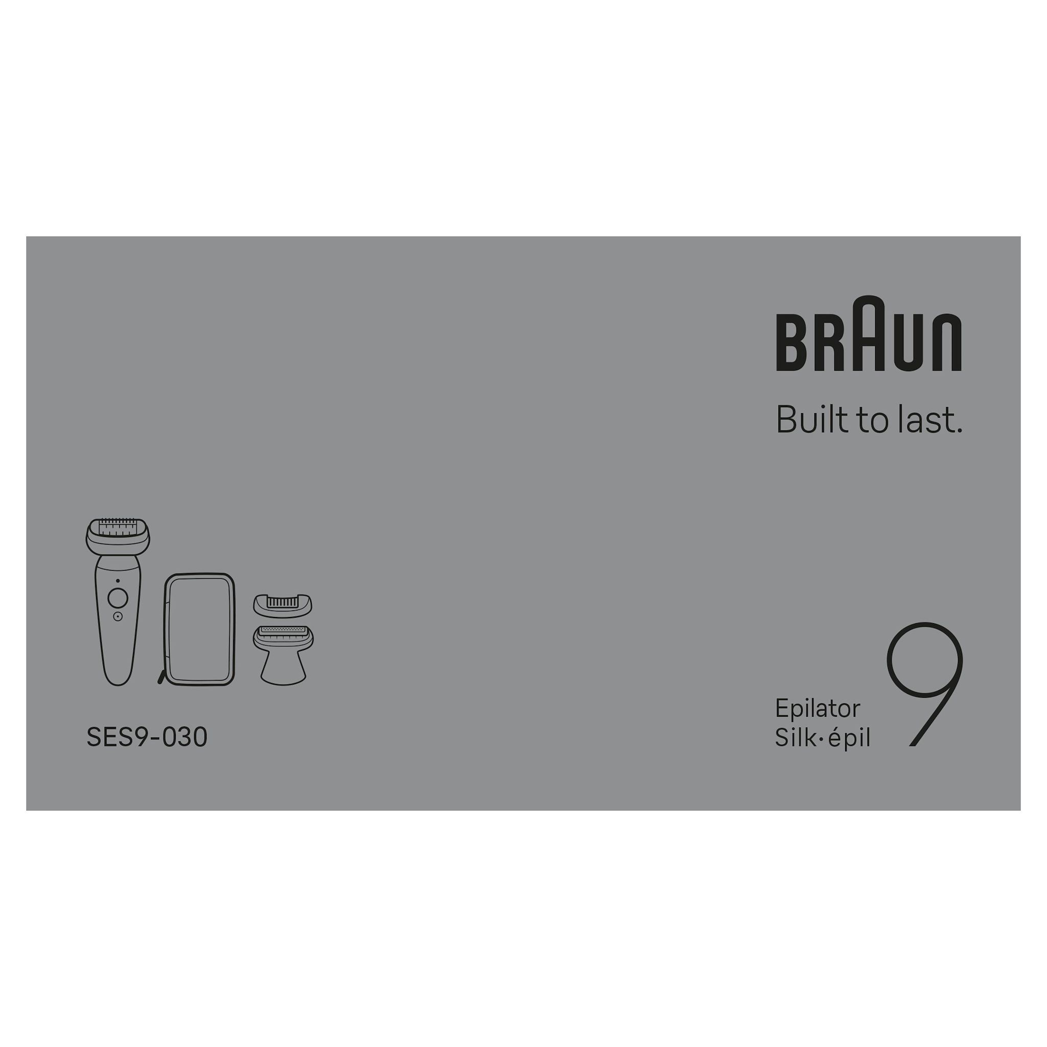 Voir la diapositive 12 : BRAUN Épilateur SES9-030 - Blanc