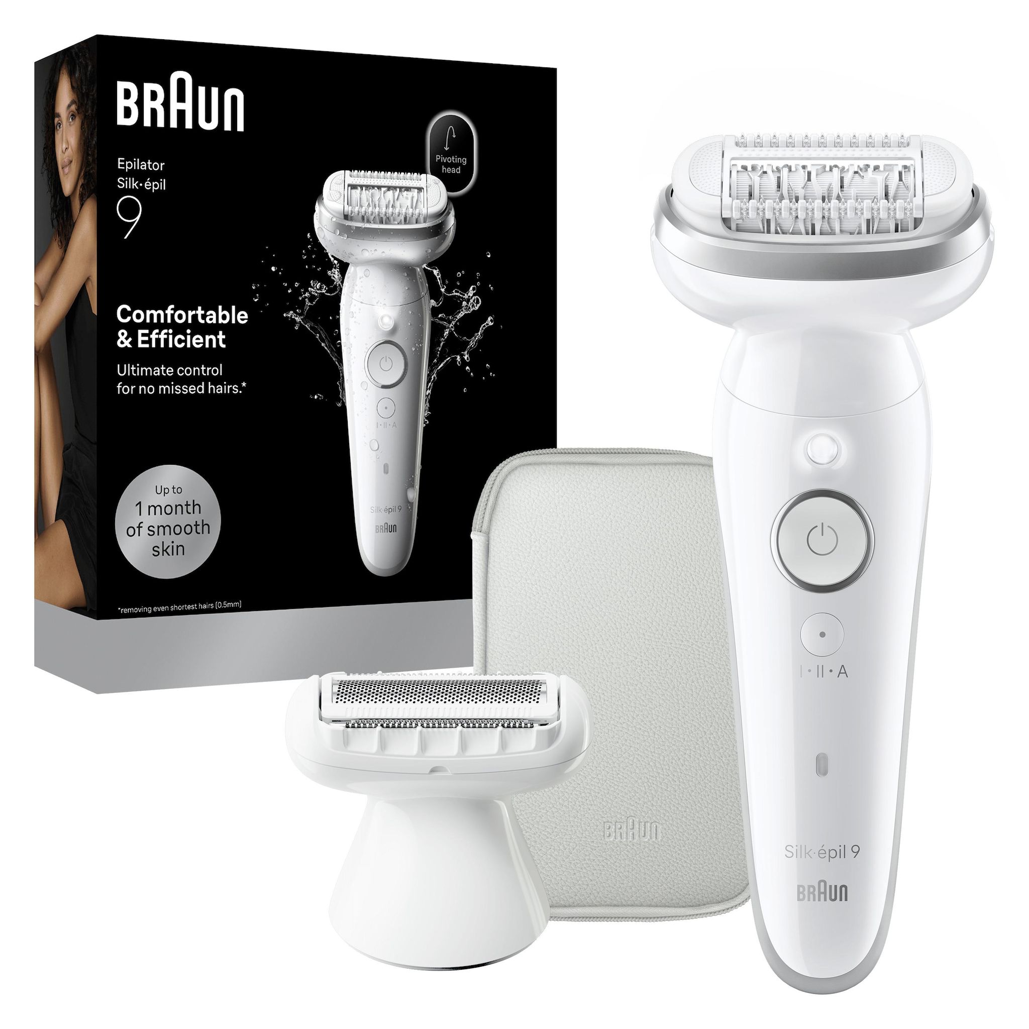 Voir la diapositive 14 : BRAUN Épilateur SES9-030 - Blanc