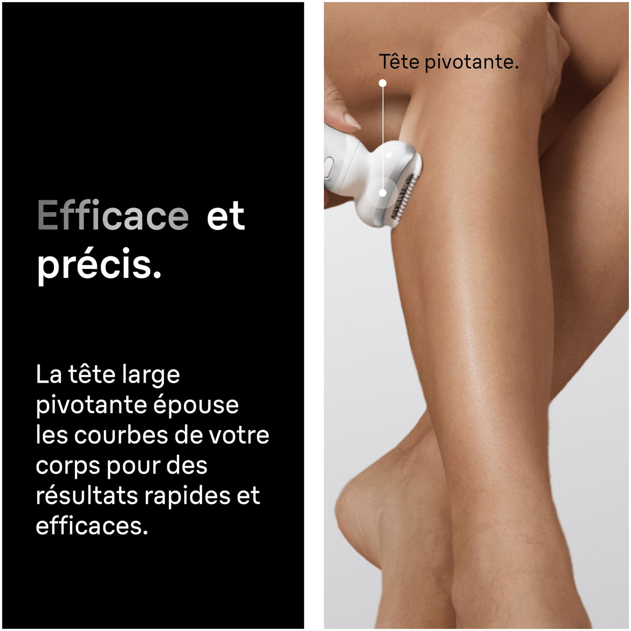 Voir la diapositive 3 : BRAUN Épilateur SES9-030 - Blanc
