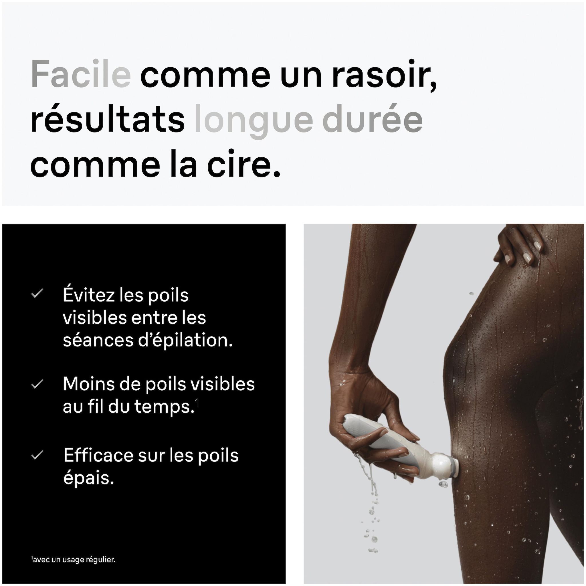 Voir la diapositive 4 : BRAUN Épilateur SES9-030 - Blanc