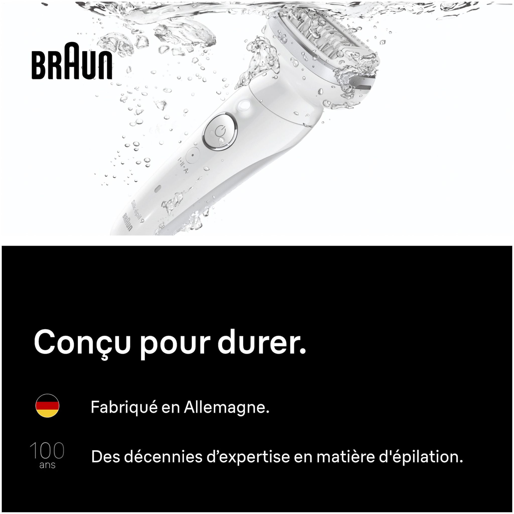 Voir la diapositive 7 : BRAUN Épilateur SES9-030 - Blanc
