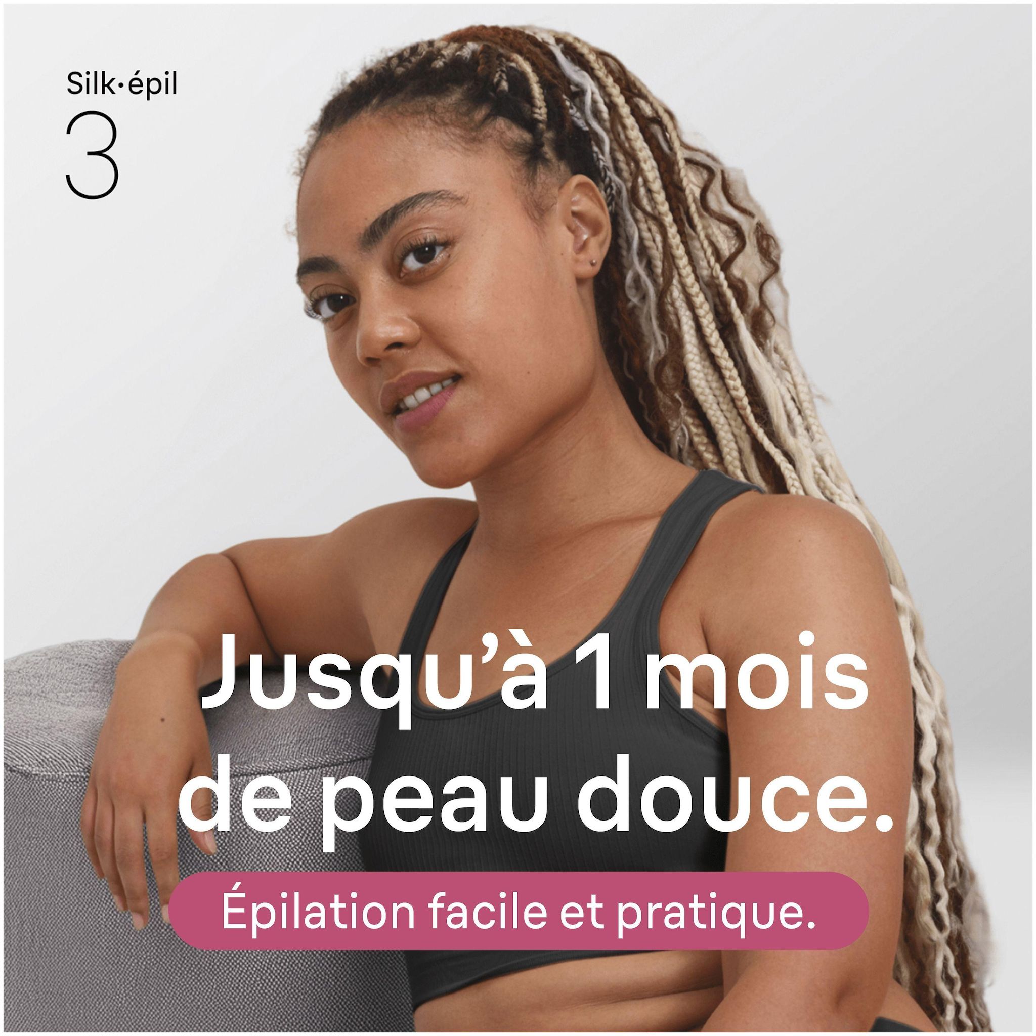 Voir la diapositive 2 : BRAUN Épilateur SE3-000 - Blanc