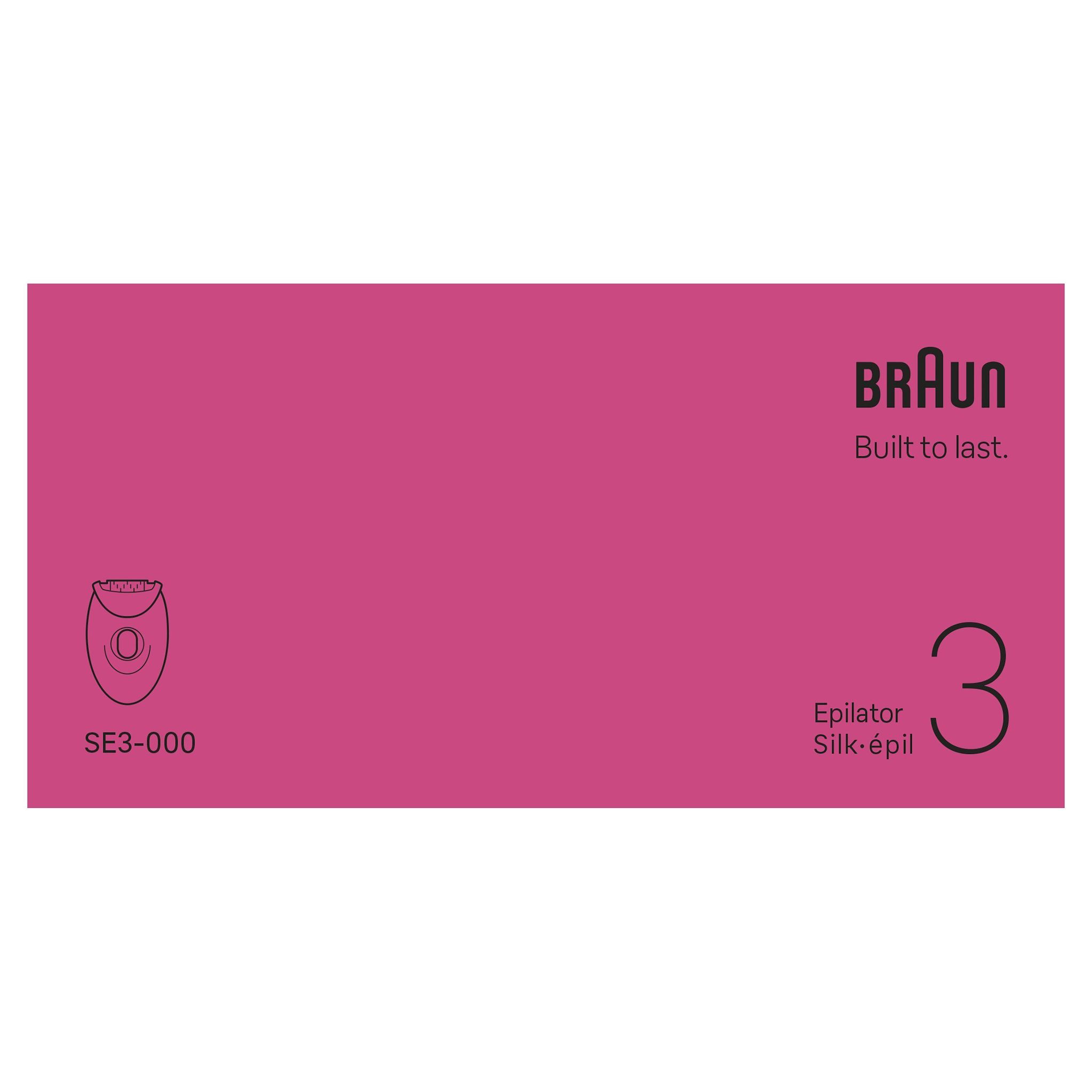 Voir la diapositive 14 : BRAUN Épilateur SE3-000 - Blanc