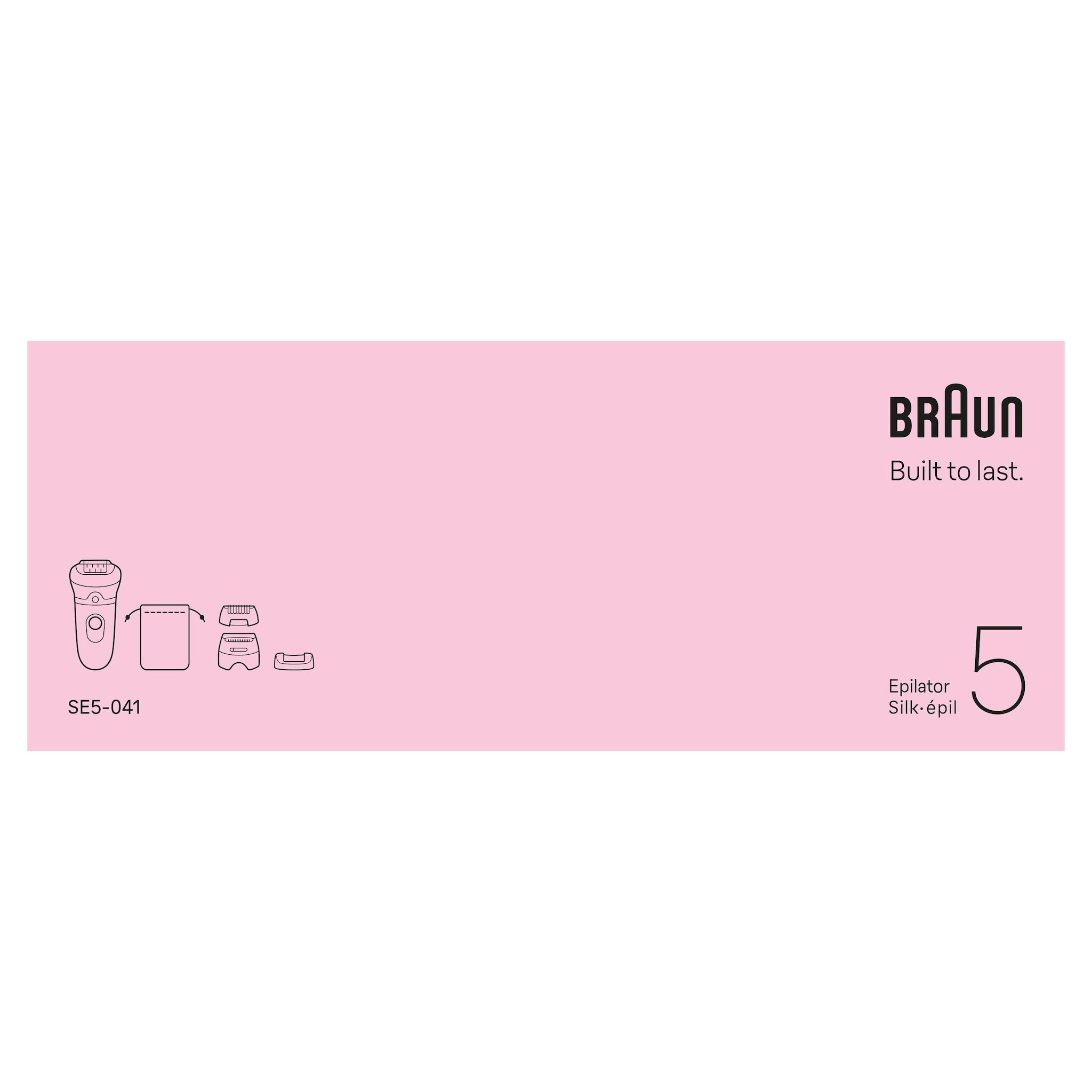 Voir la diapositive 15 : BRAUN Épilateur SE5-041 - Blanc