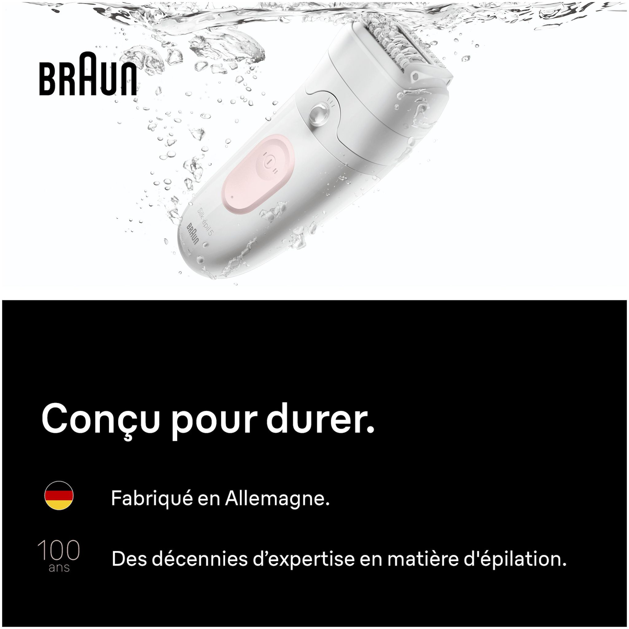 Voir la diapositive 7 : BRAUN Épilateur SE5-041 - Blanc