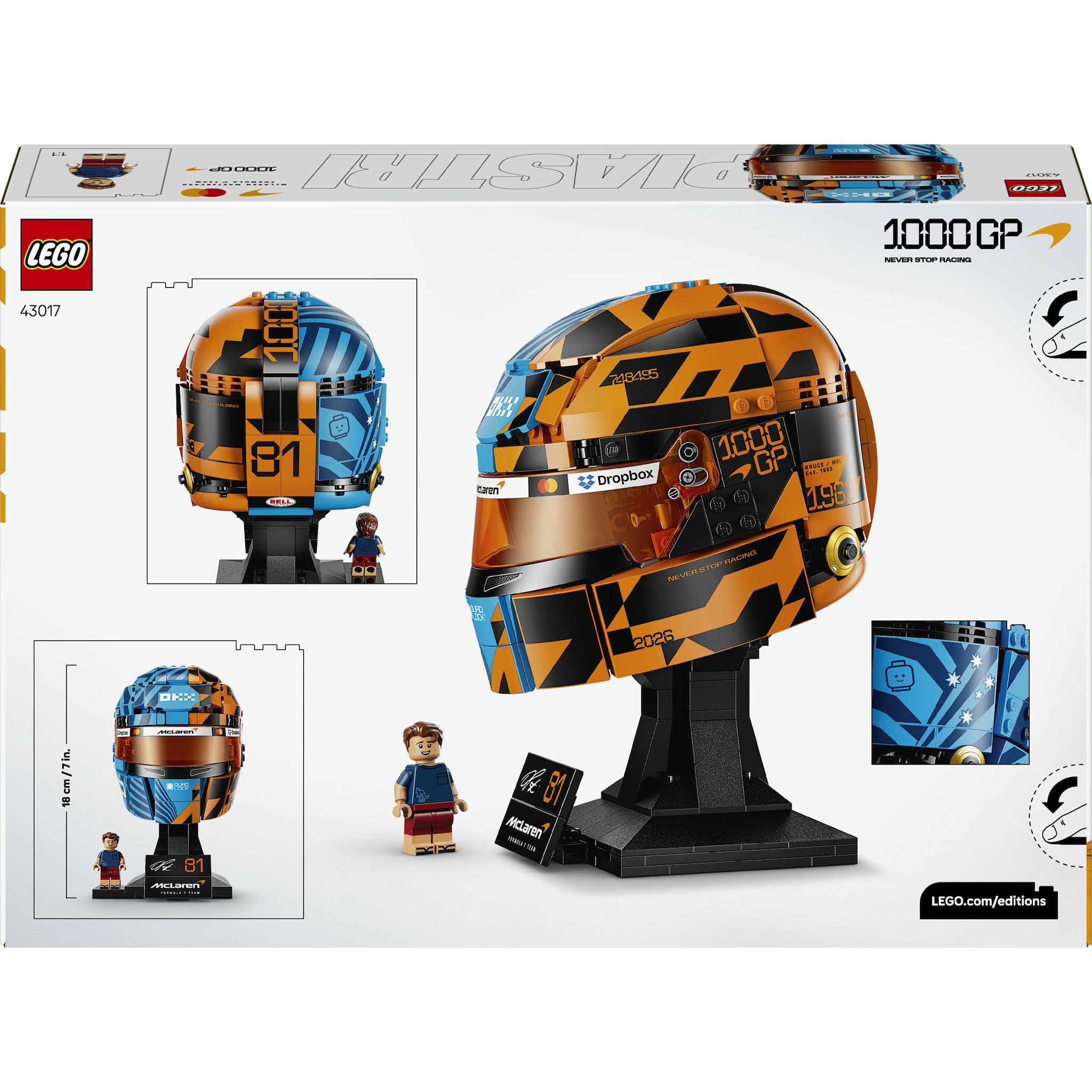 Voir la diapositive 3 : LEGO Editions 43017 - Casque F1 Piastri
