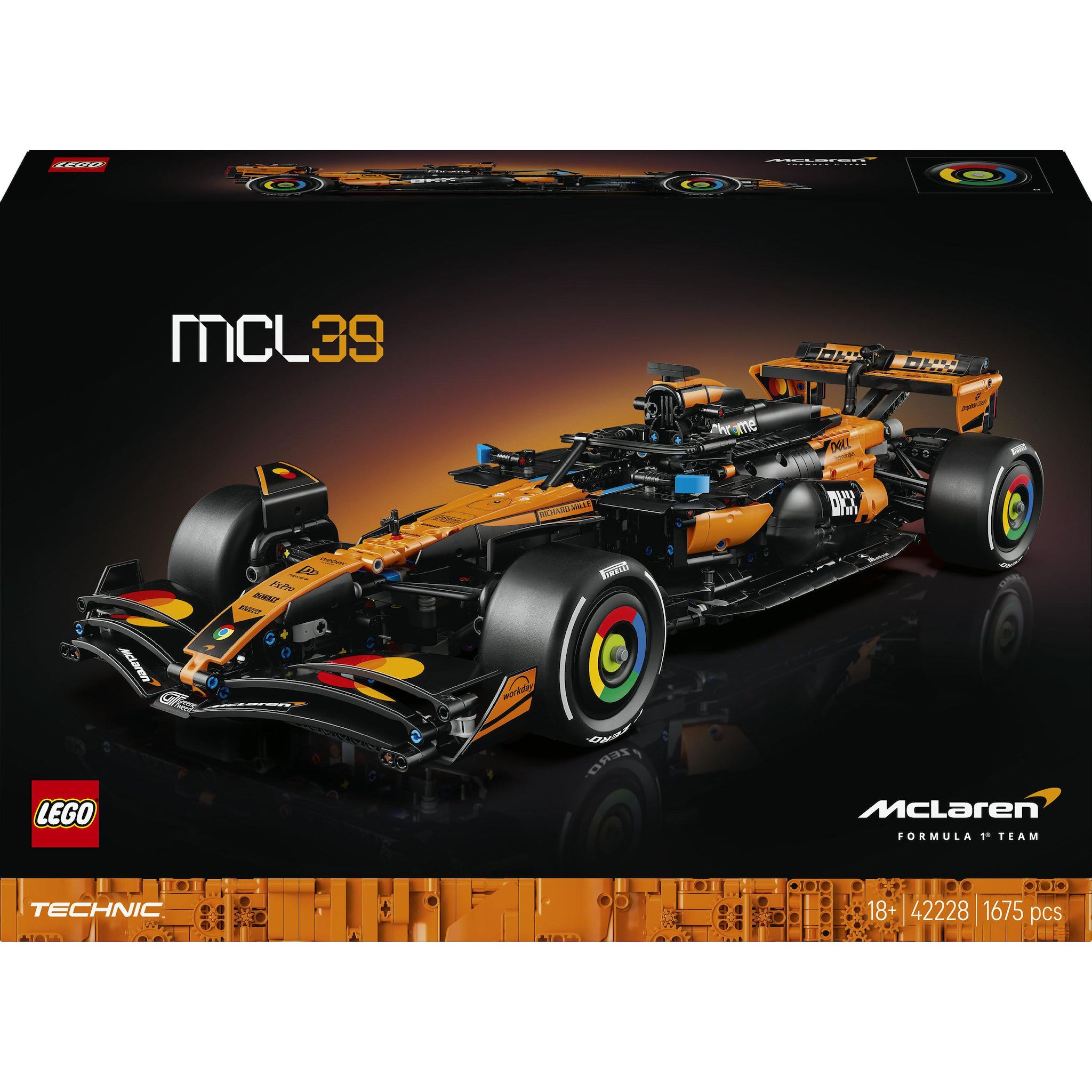 LEGO Technic 42228 Voiture McLaren MCL39 F1 - Set pour Adulte - Maquette de F1 - Cadeau