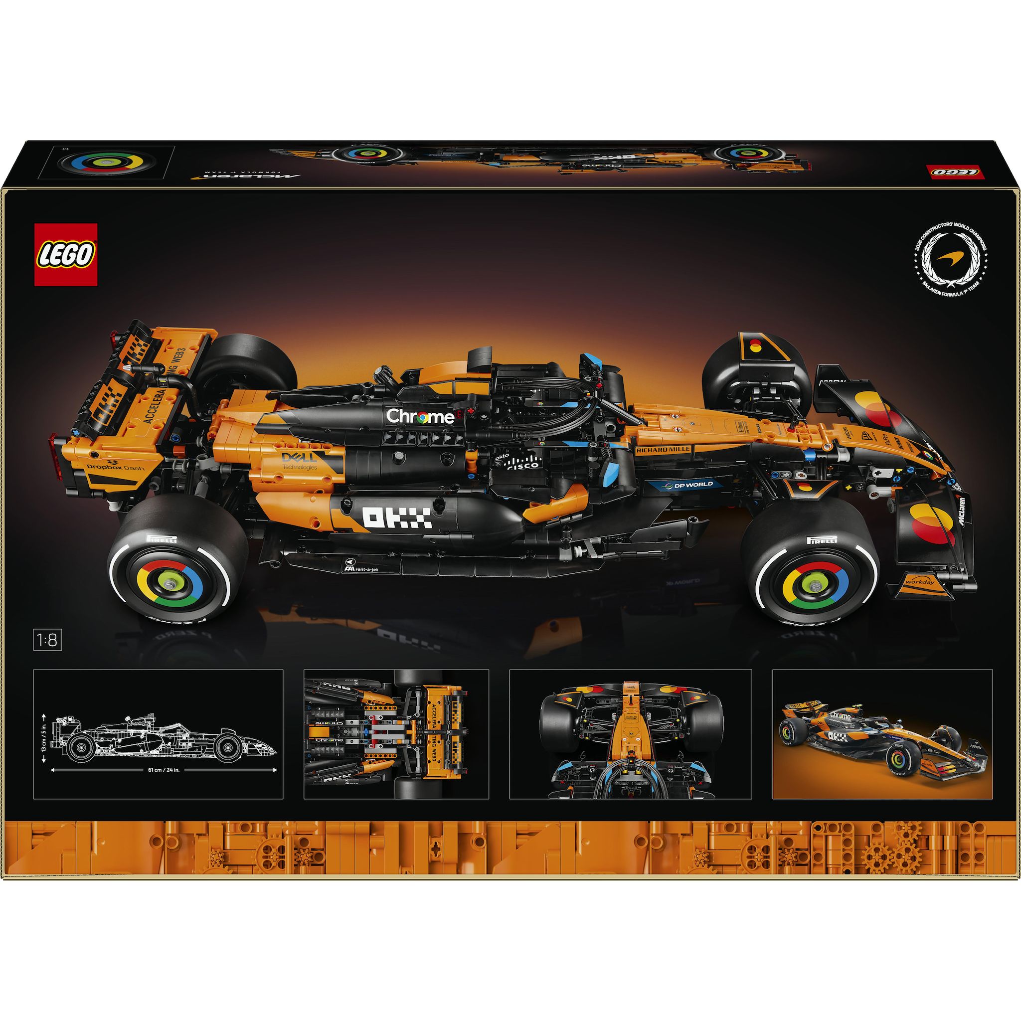Voir la diapositive 7 : LEGO Technic 42228 Voiture McLaren MCL39 F1 - Set pour Adulte - Maquette de F1 - Cadeau