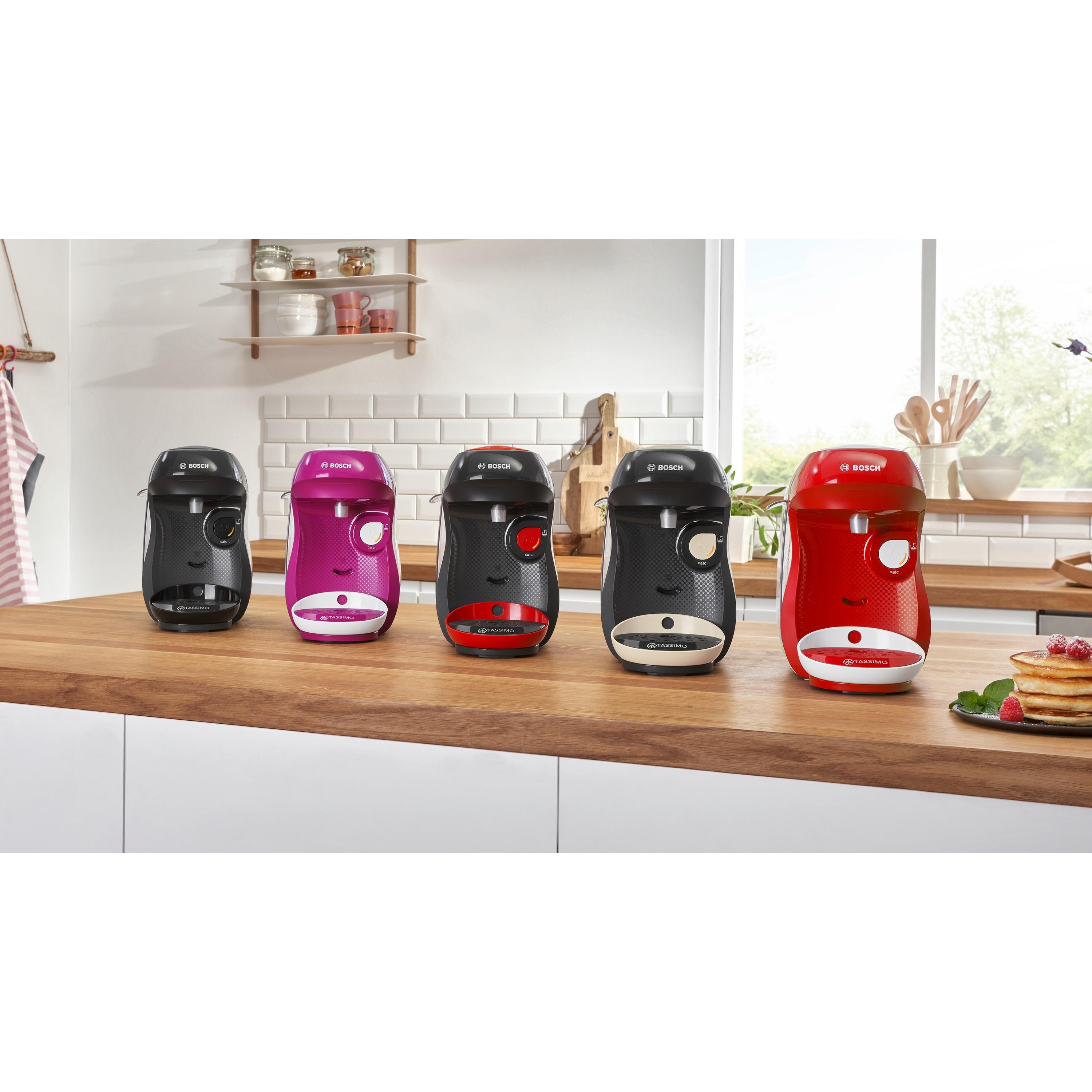 Voir la diapositive 3 : BOSCH Machine à café à capsules Tassimo TAS1001 - Rose