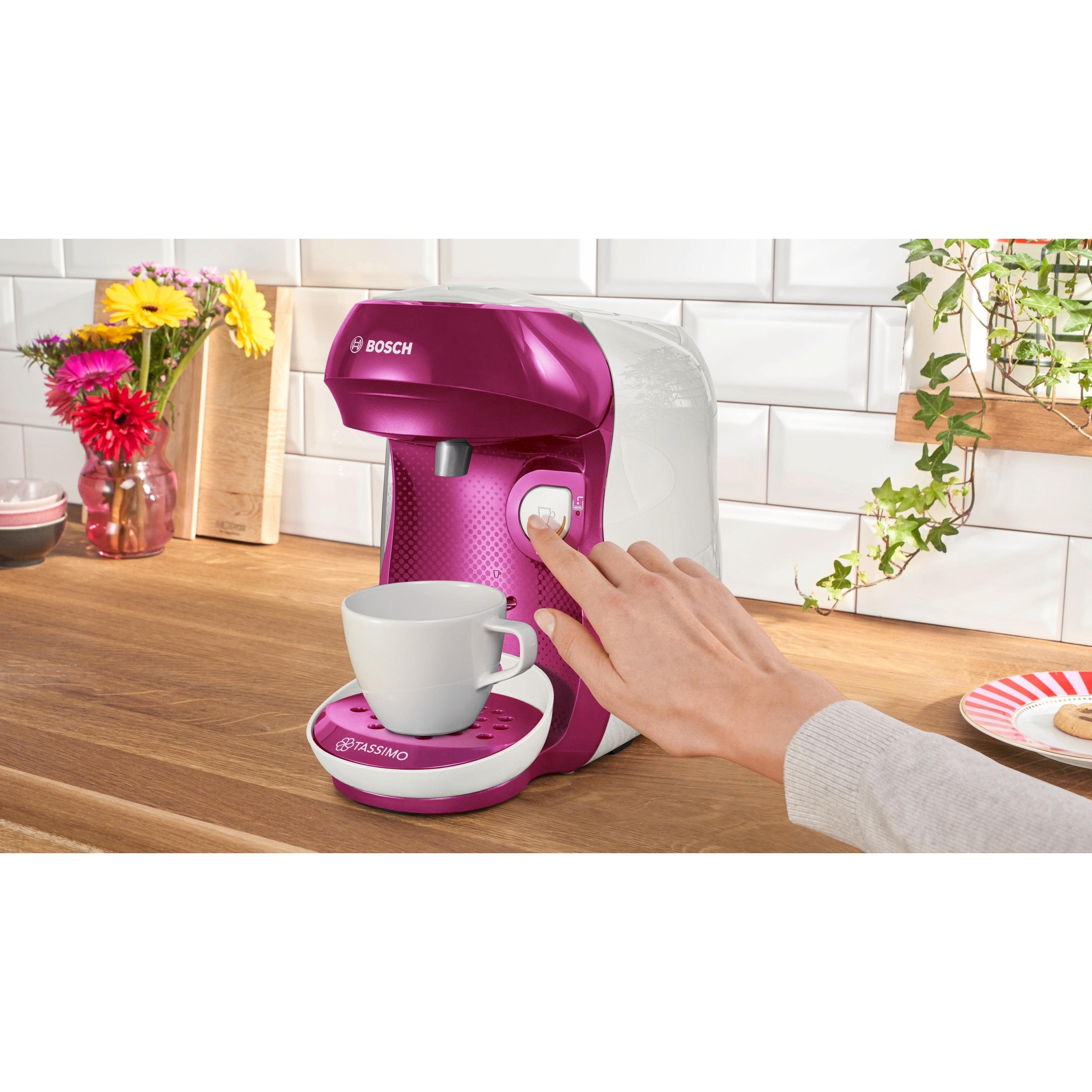 Voir la diapositive 9 : BOSCH Machine à café à capsules Tassimo TAS1001 - Rose