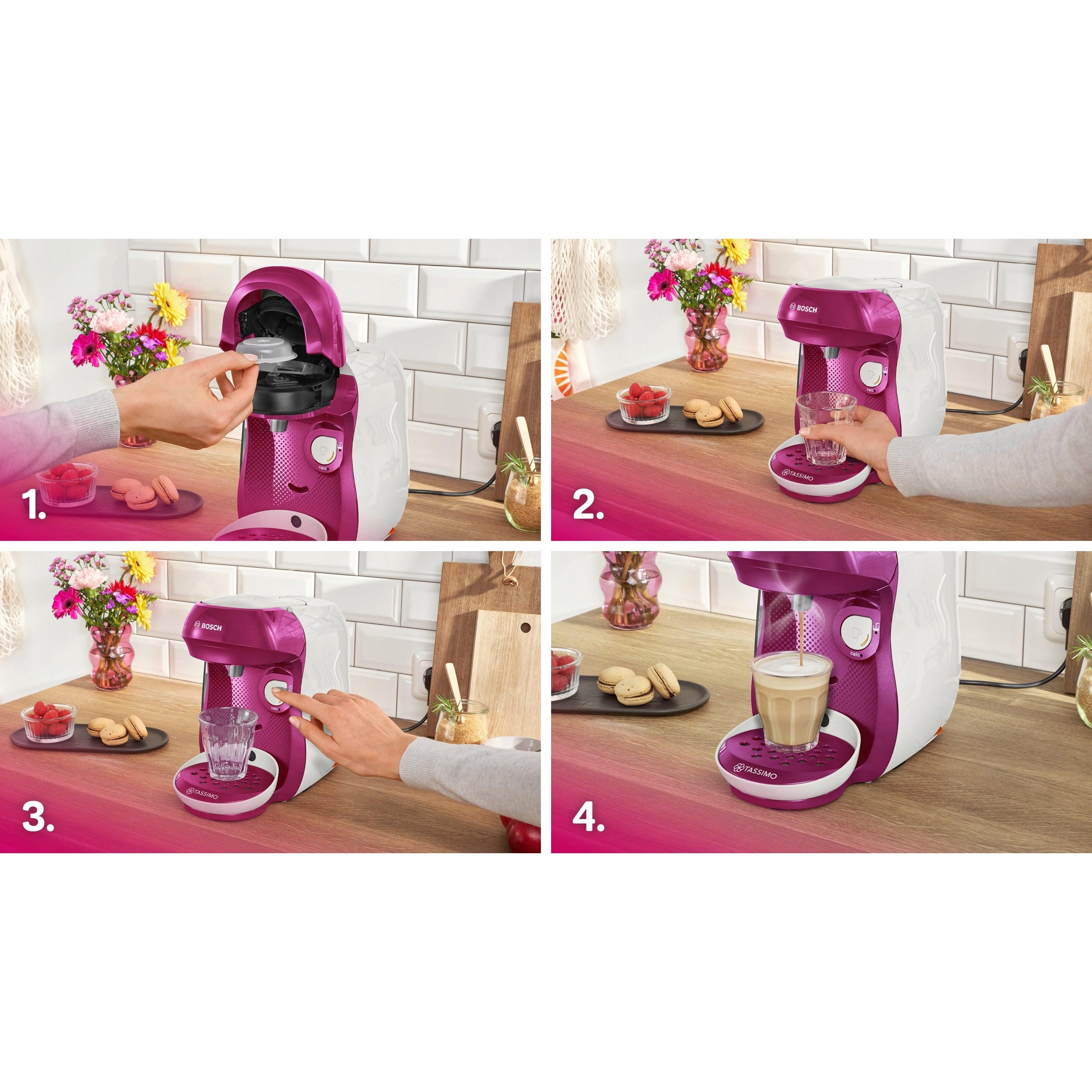 Voir la diapositive 10 : BOSCH Machine à café à capsules Tassimo TAS1001 - Rose