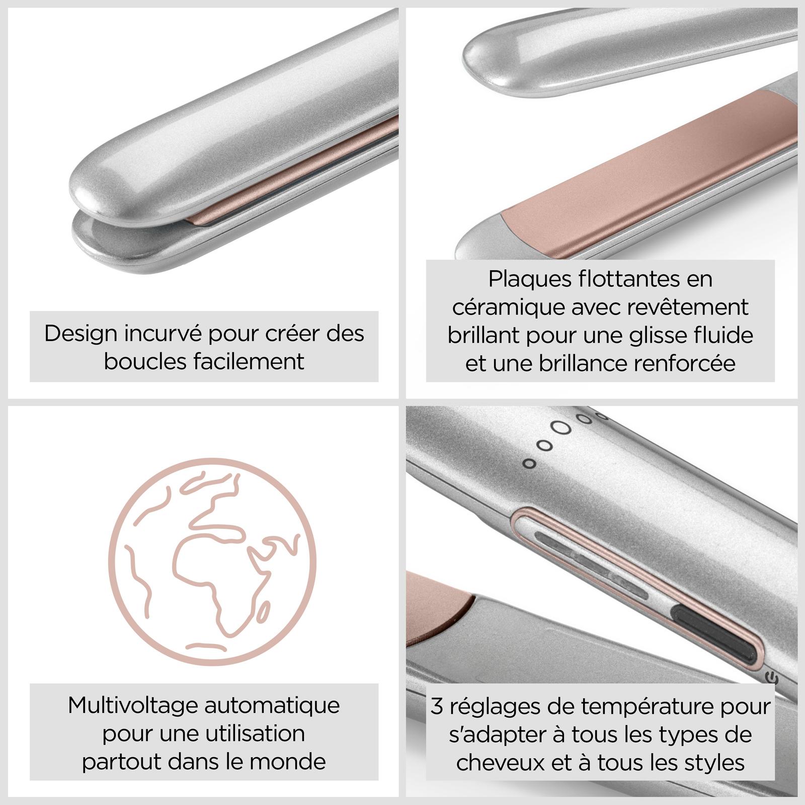 Voir la diapositive 3 : BABYLISS Lisseur ST260E - Gris