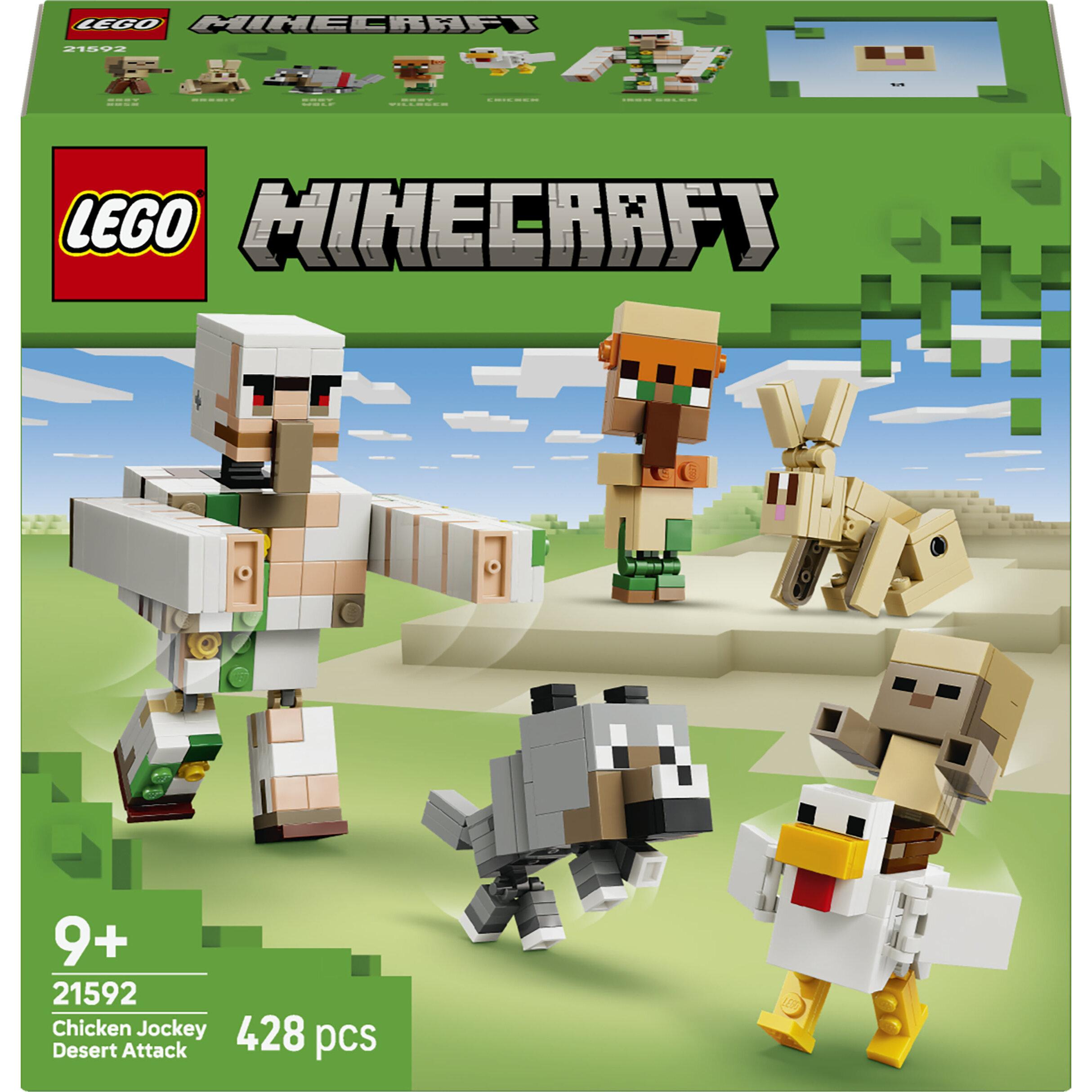 LEGO LEGO Minecraft 21592 L’Attaque du Désert du Poulet Chevauché - Jeu de Construction 9 ans