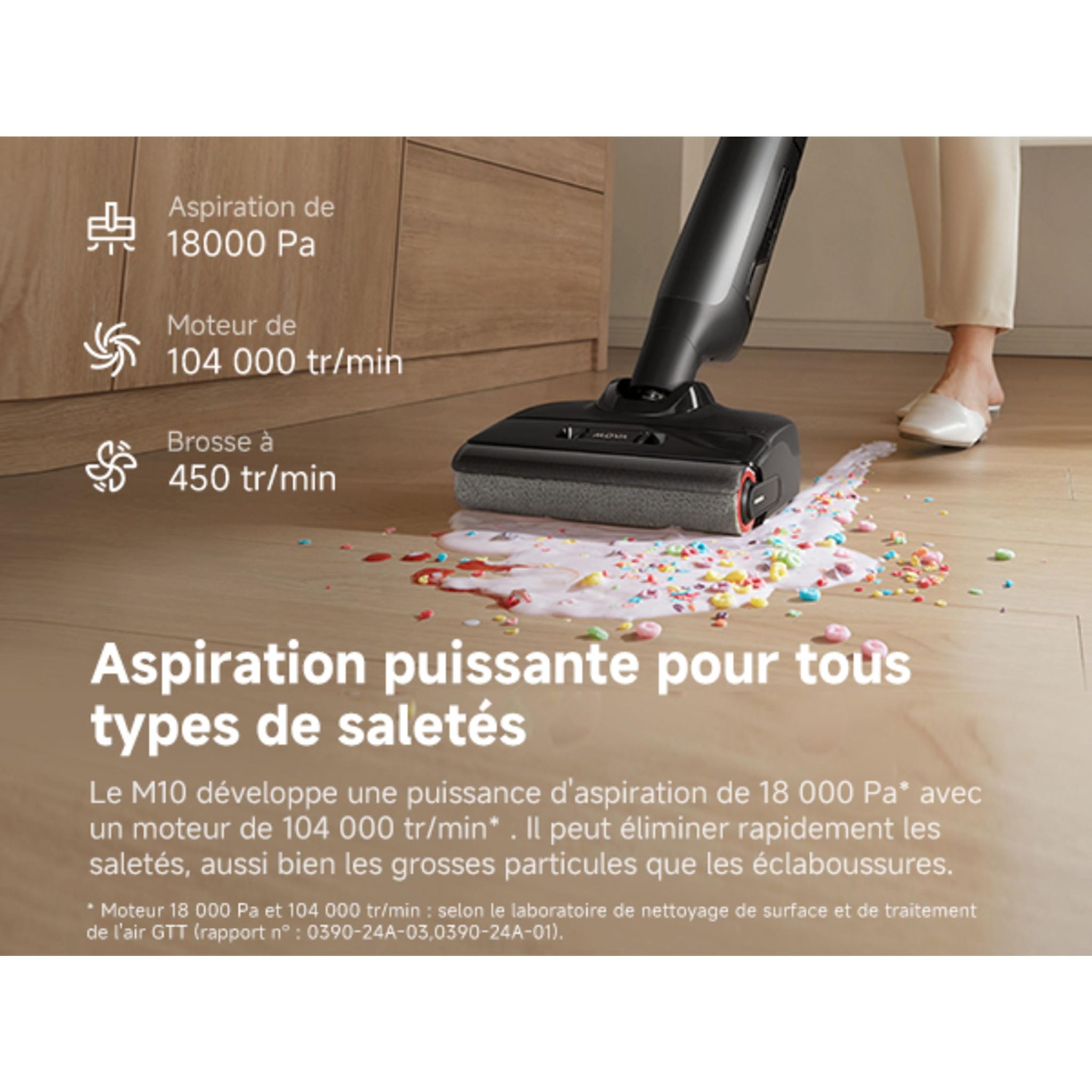 Voir la diapositive 12 : MOVA Aspirateur balai laveur M10 - Gris