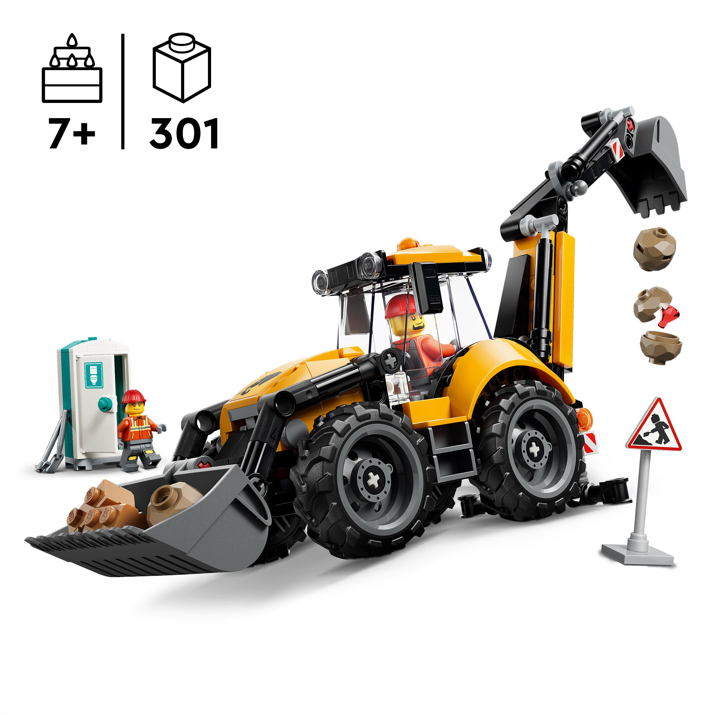 Voir la diapositive 3 : LEGO LEGO City 60480 Le Tractopelle Jaune - Camion Jouet Garçon ou Fille dès 7 ans - Cadeau