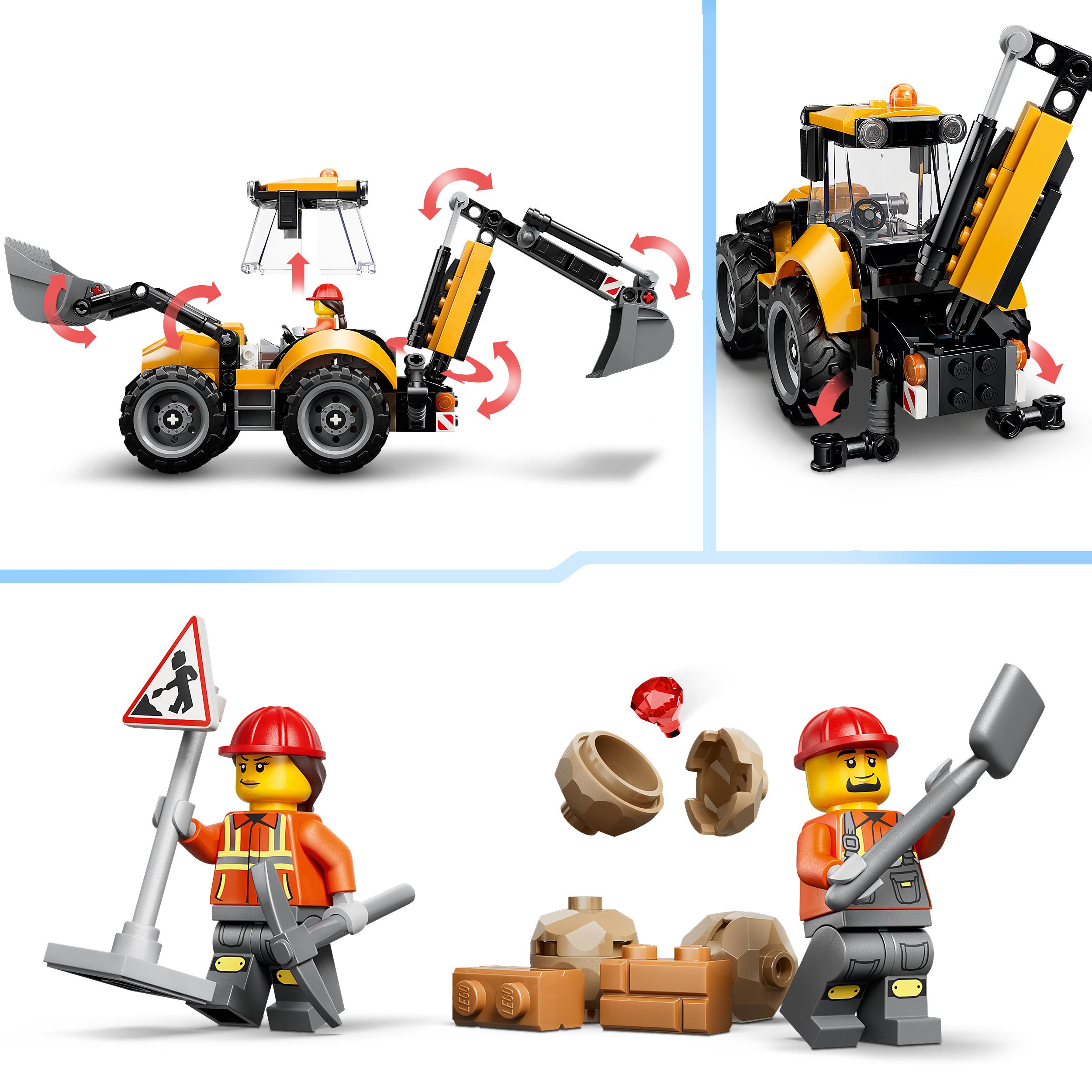 Voir la diapositive 5 : LEGO LEGO City 60480 Le Tractopelle Jaune - Camion Jouet Garçon ou Fille dès 7 ans - Cadeau