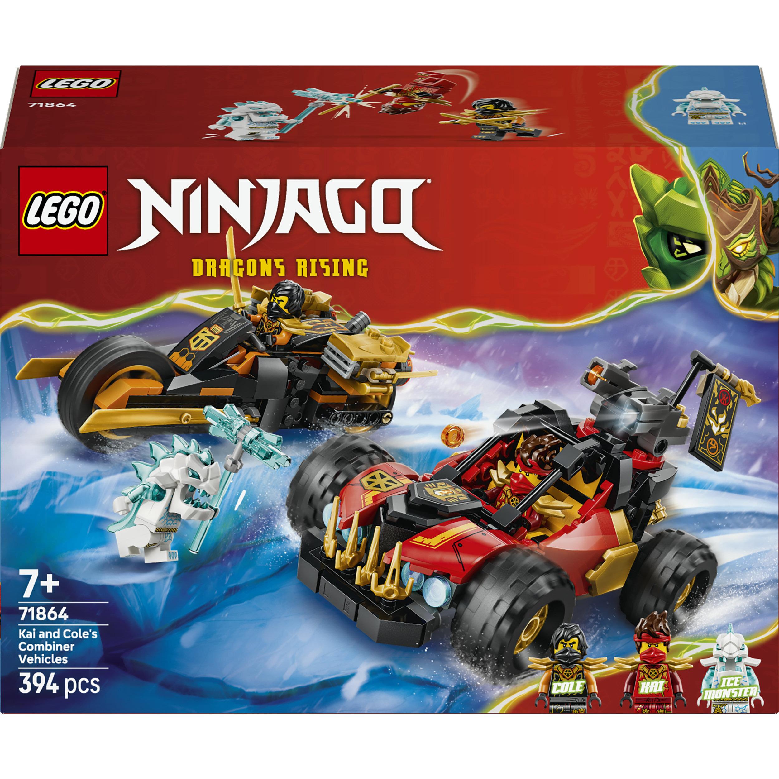 LEGO LEGO NINJAGO 71864 Véhicules Combinables de Kai et Cole - Jouet Voiture de Ninja dès 7 ans