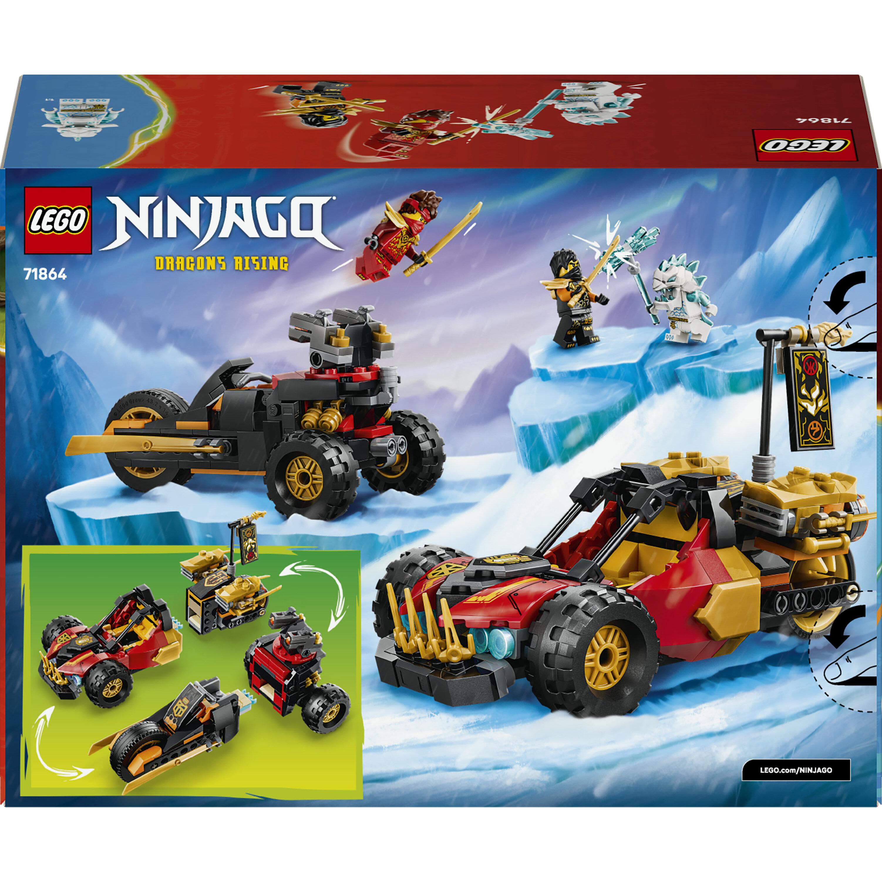 Voir la diapositive 7 : LEGO LEGO NINJAGO 71864 Véhicules Combinables de Kai et Cole - Jouet Voiture de Ninja dès 7 ans