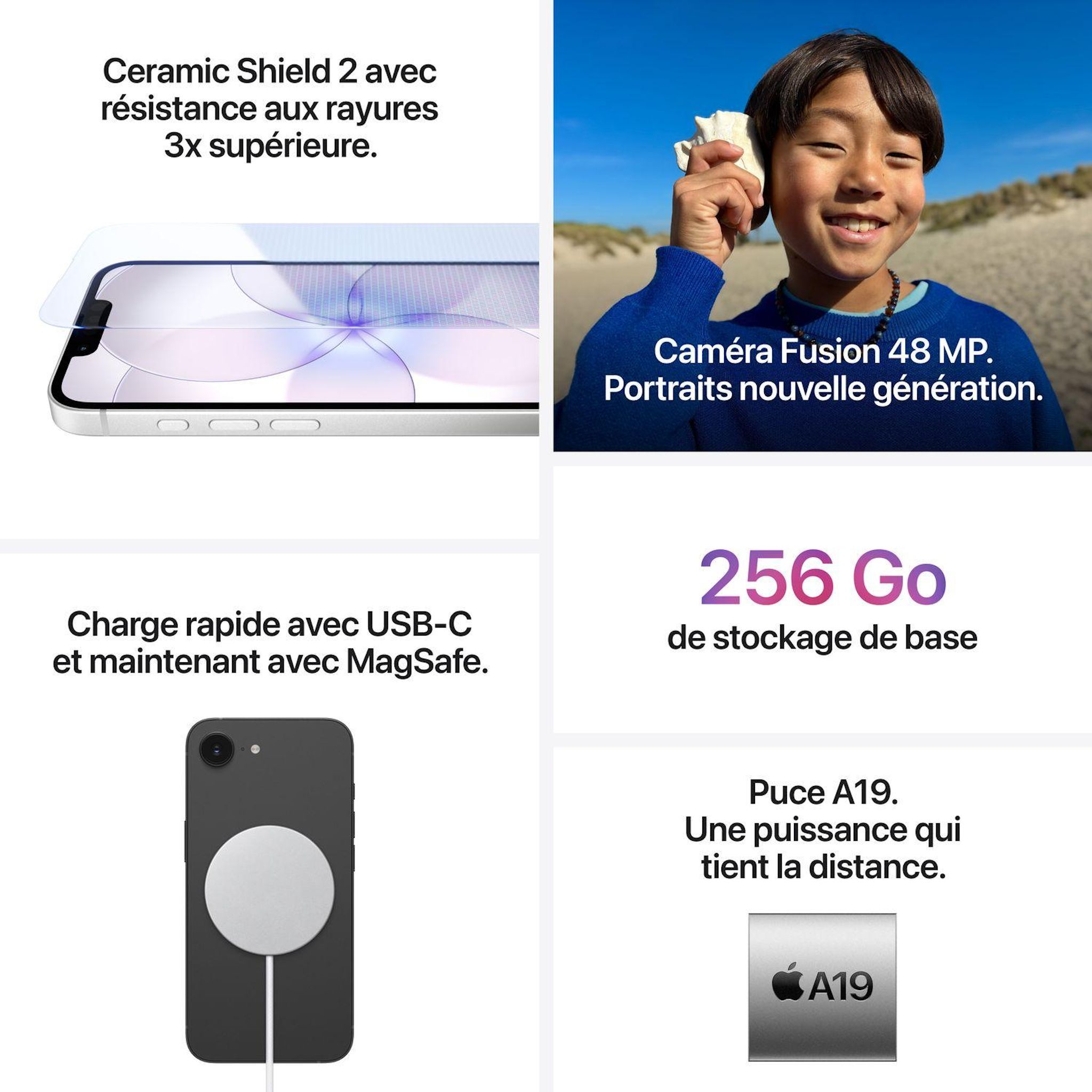 Voir la diapositive 6 : APPLE iPhone 17e 256Go - Noir